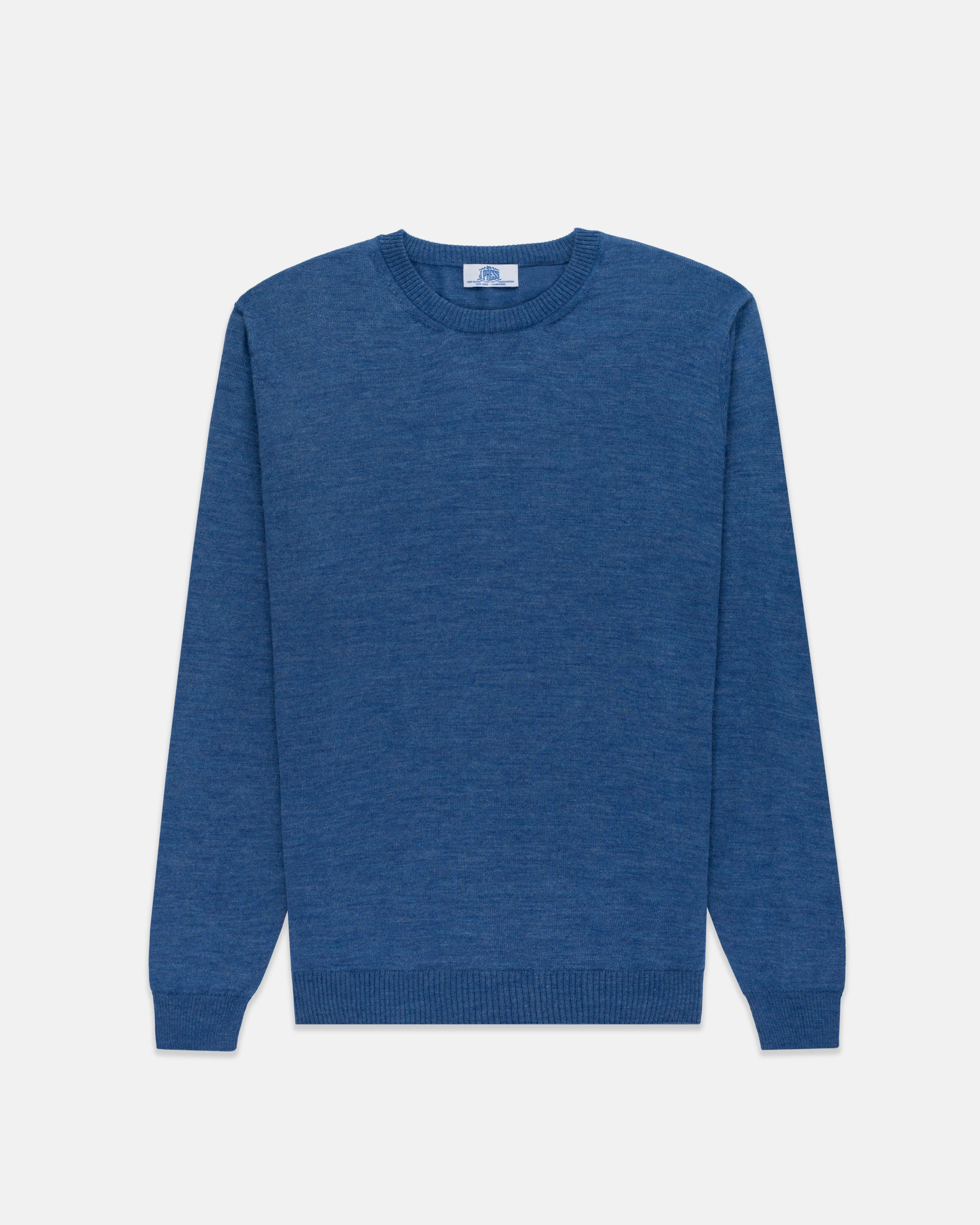 Blue Alpaca/Silk Crewneck Sweater - Classic Fit sold by J. Press