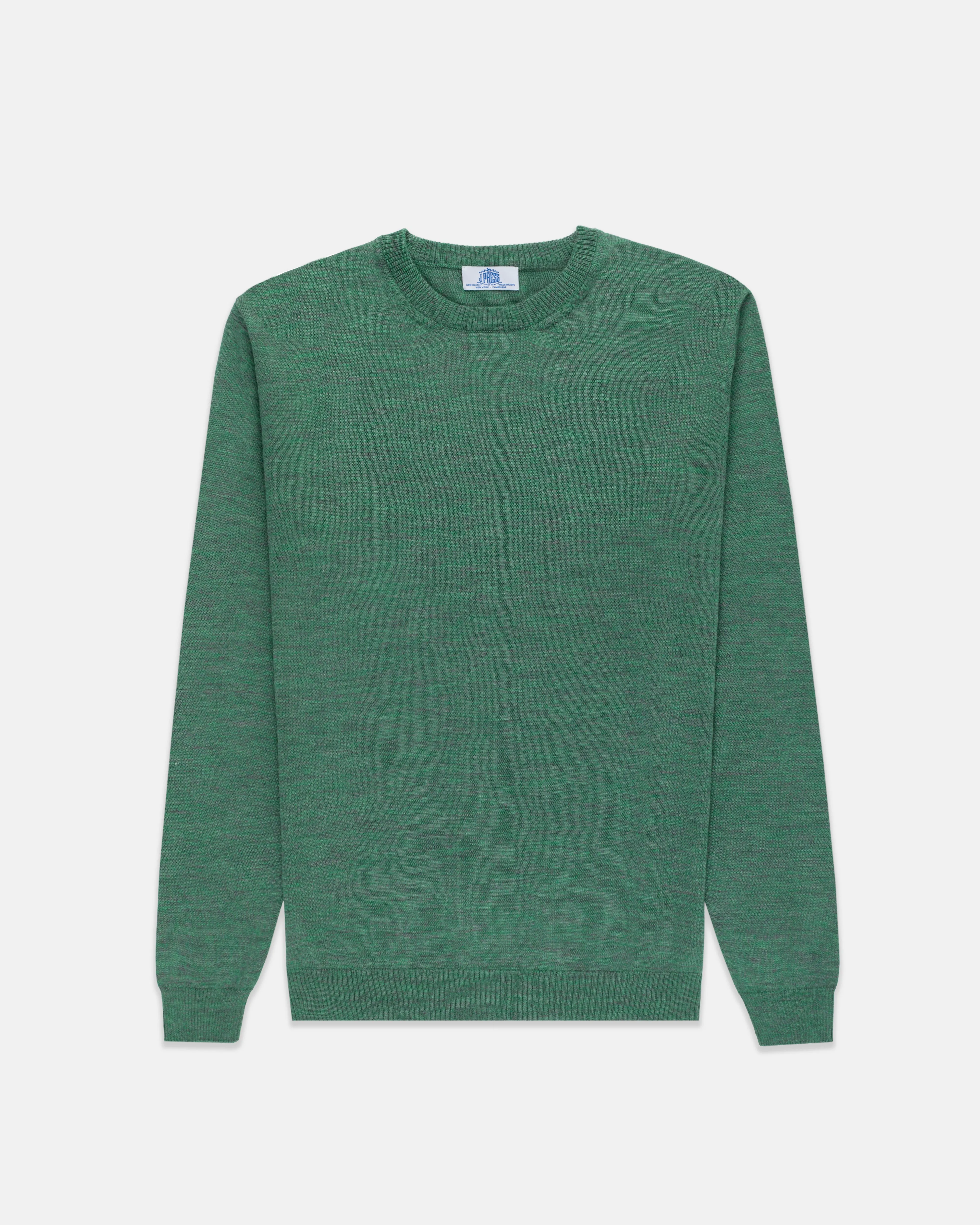 Green Alpaca/Silk Crewneck Sweater - Classic Fit sold by J. Press