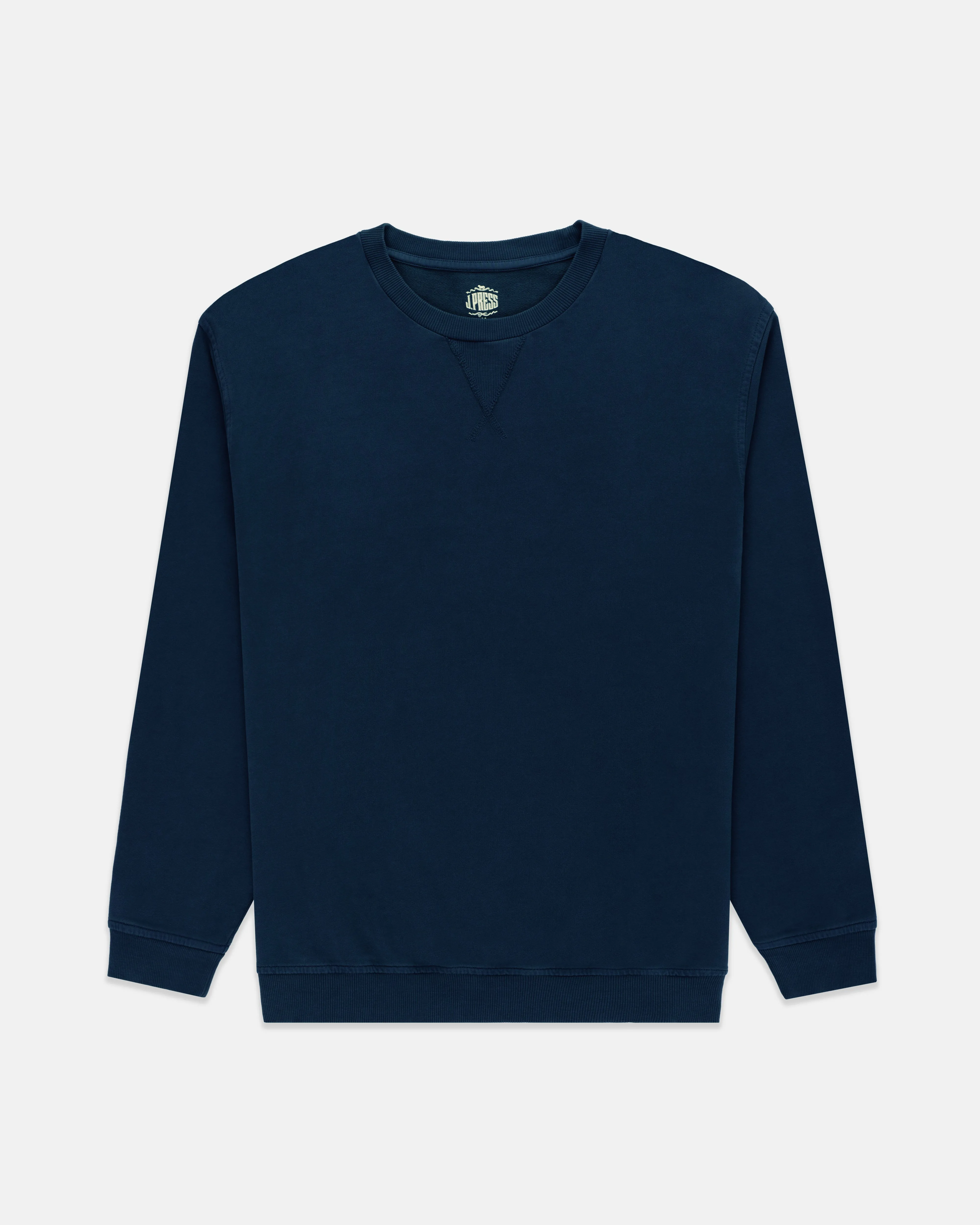 Navy Cotton Crewneck Sweatshirt sold by J. Press