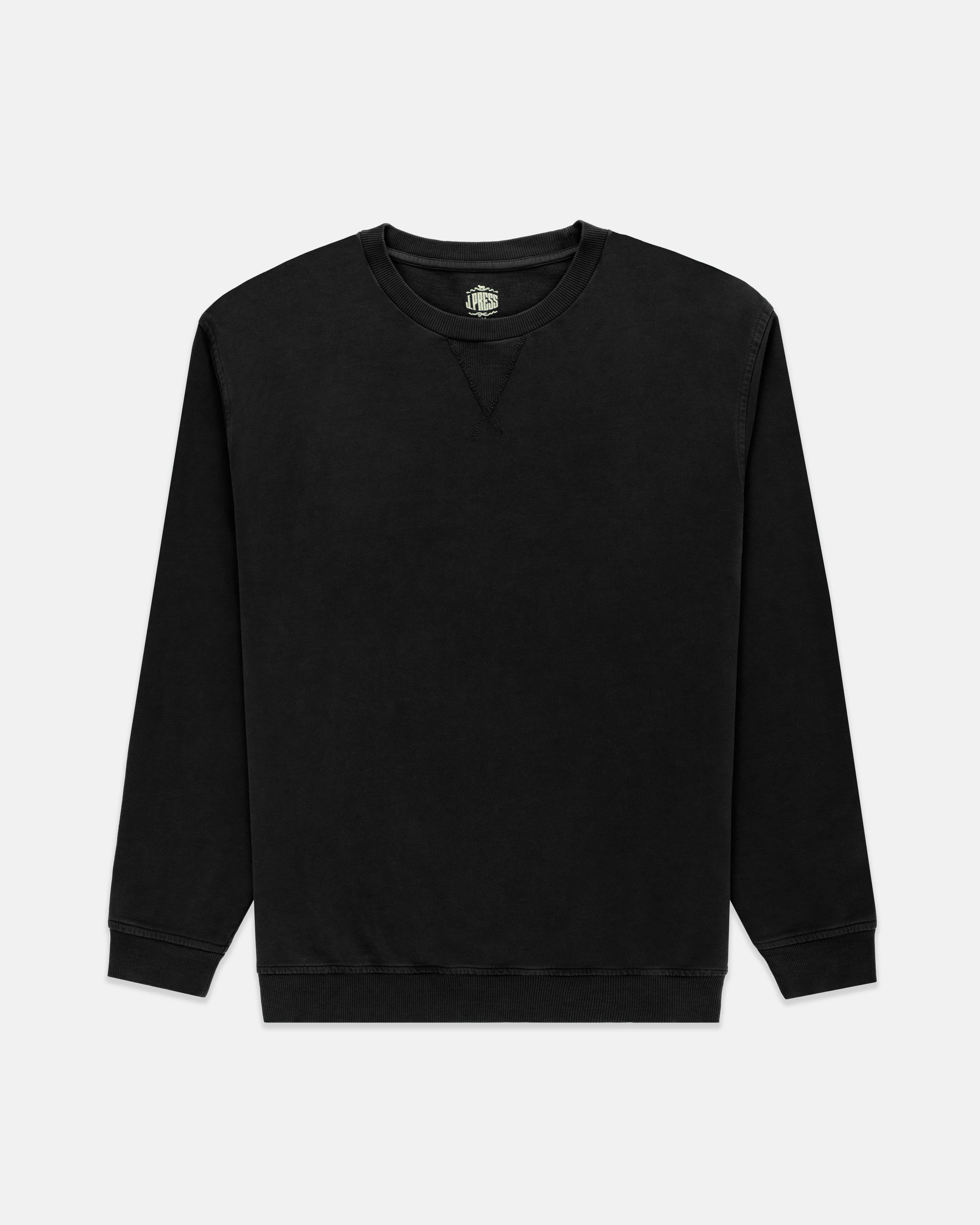 Black Cotton Crewneck Sweatshirt sold by J. Press