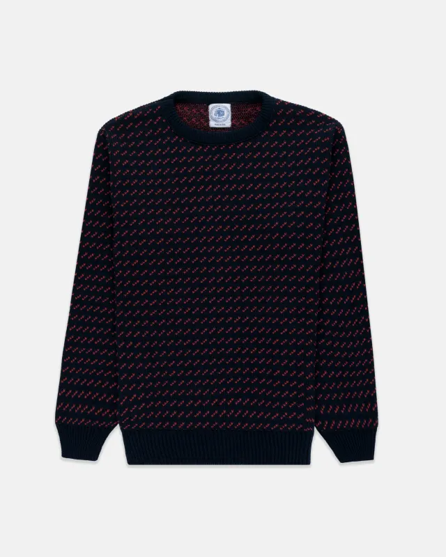 Cotton Chevron Crewneck Sweater sold by J. Press