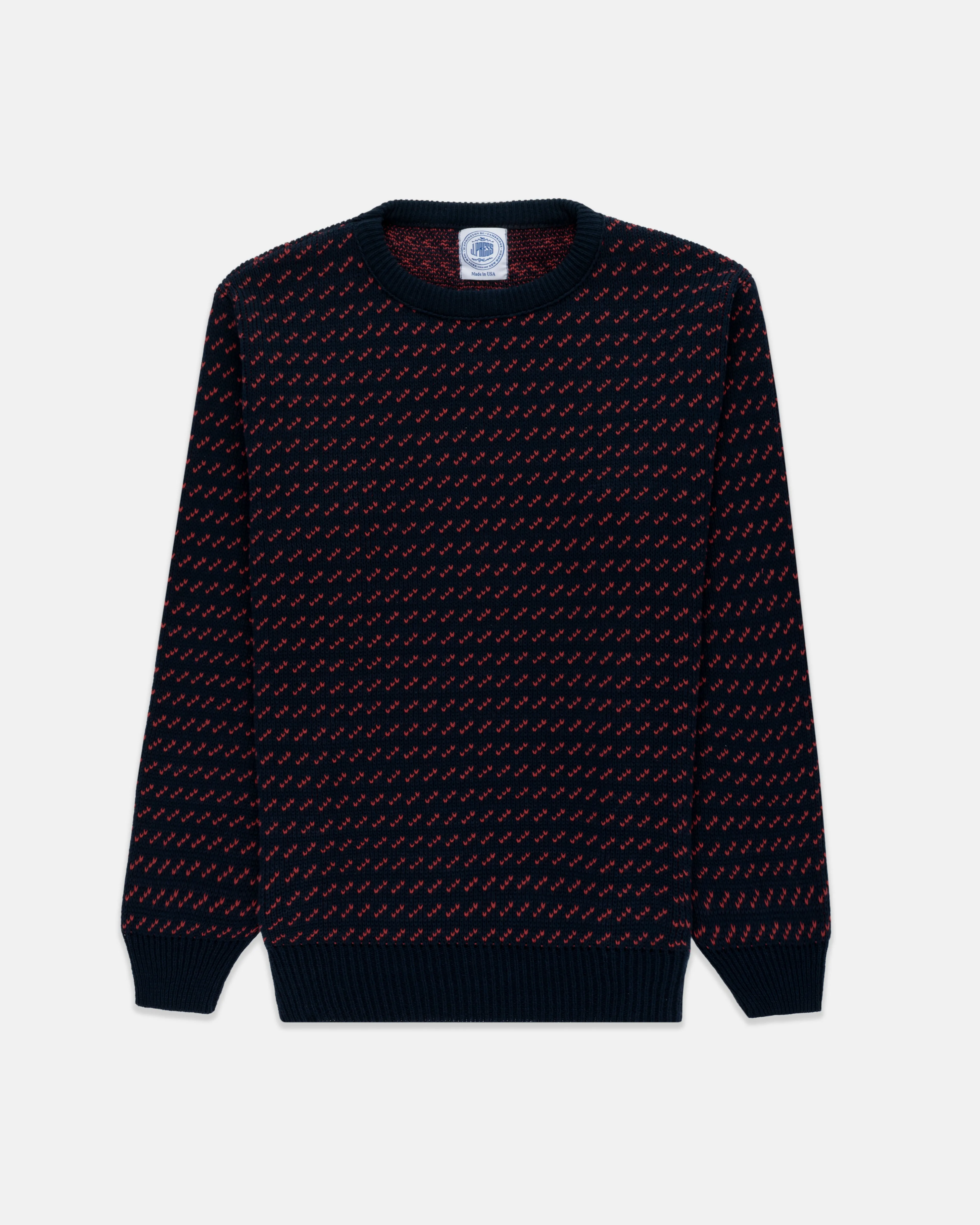 Cotton Chevron Crewneck Sweater sold by J. Press