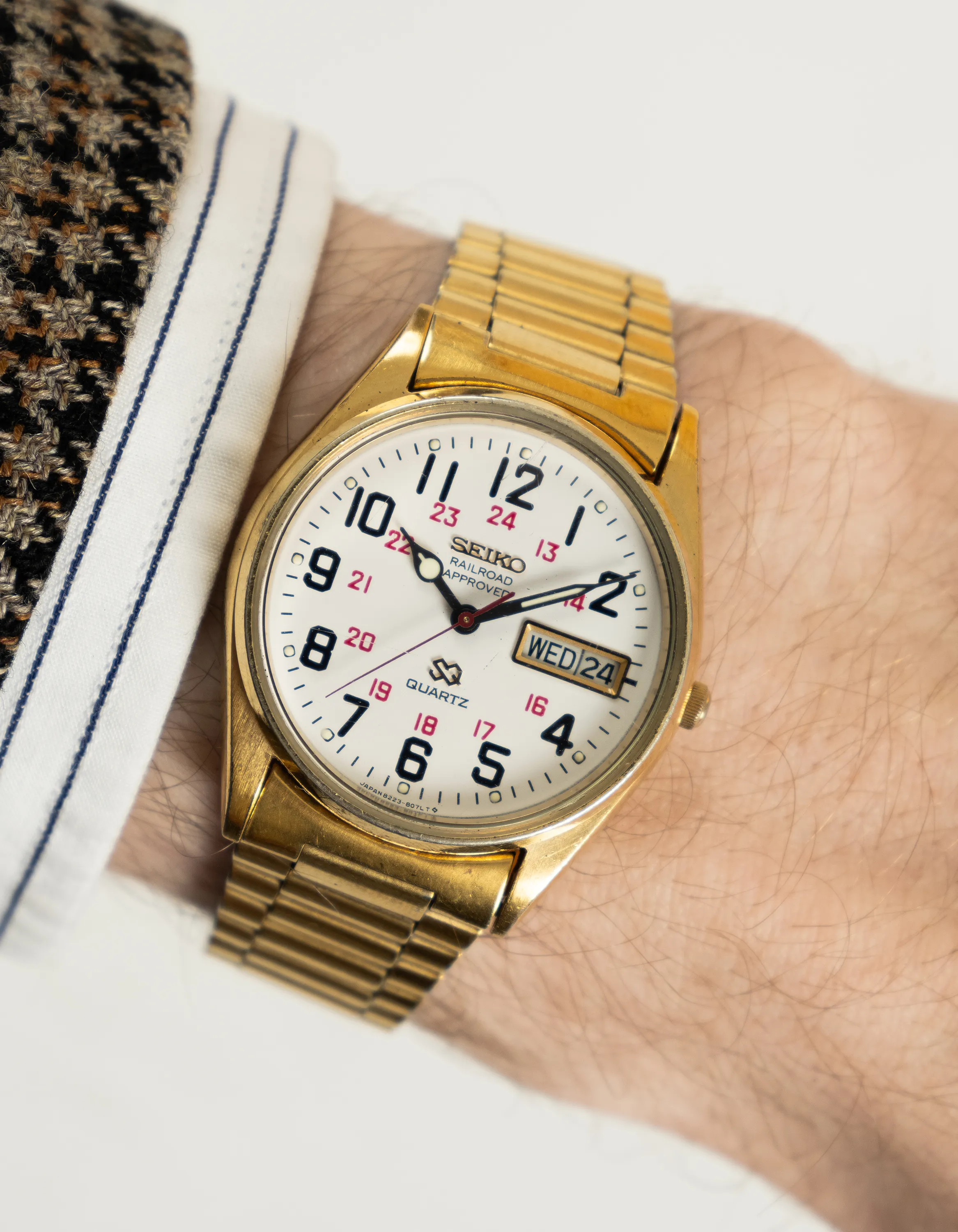 1980s Seiko SQ Railroad Watch sold by J. Press product image thumbnail 3