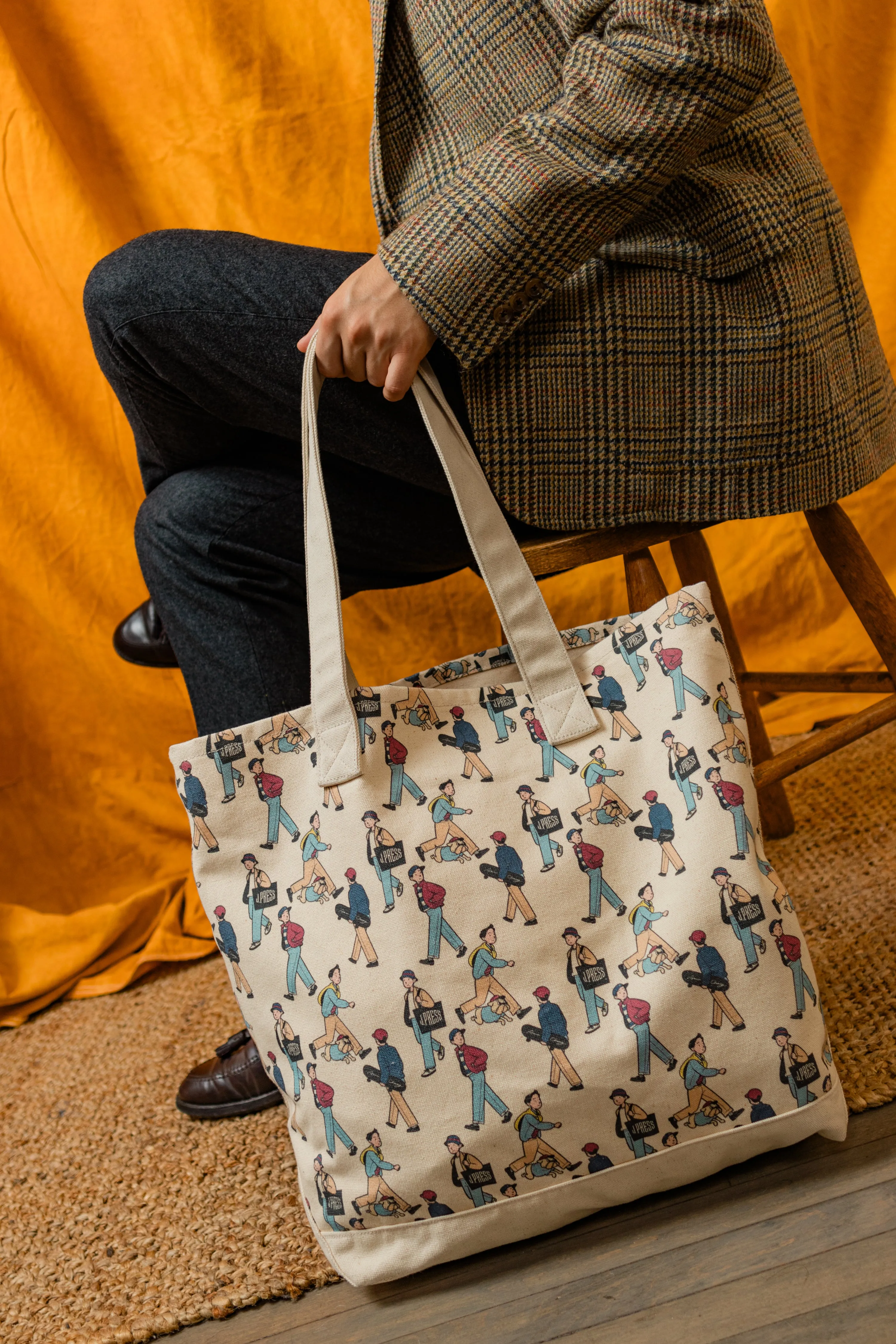 AARON CHANG IVY BOY TOTE BAG - WHITE sold by J. Press product image thumbnail 2