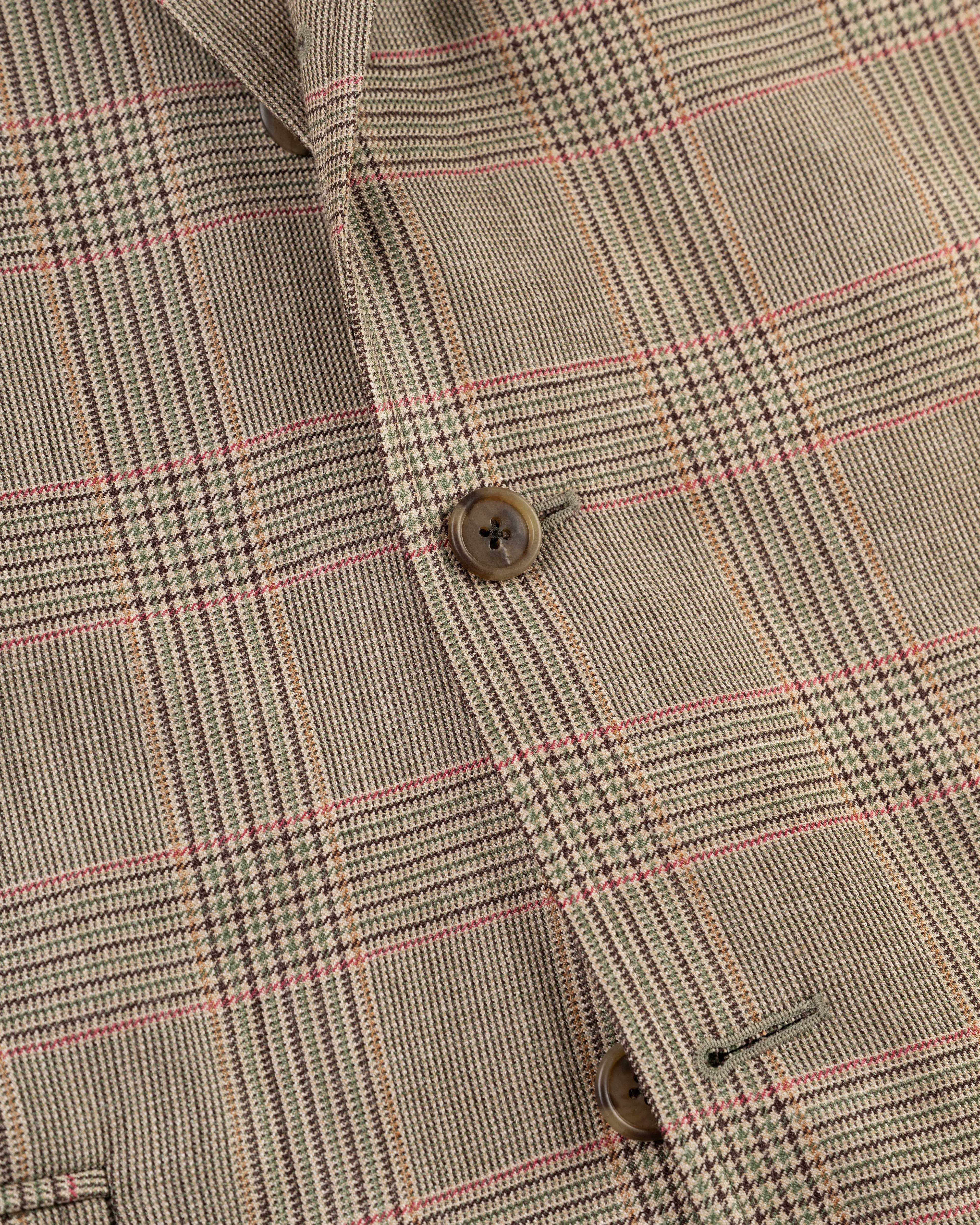 Made-in-Canada Tan & Olive Glen Plaid Wool/Silk/Linen Sport Coat sold by J. Press product image thumbnail 2
