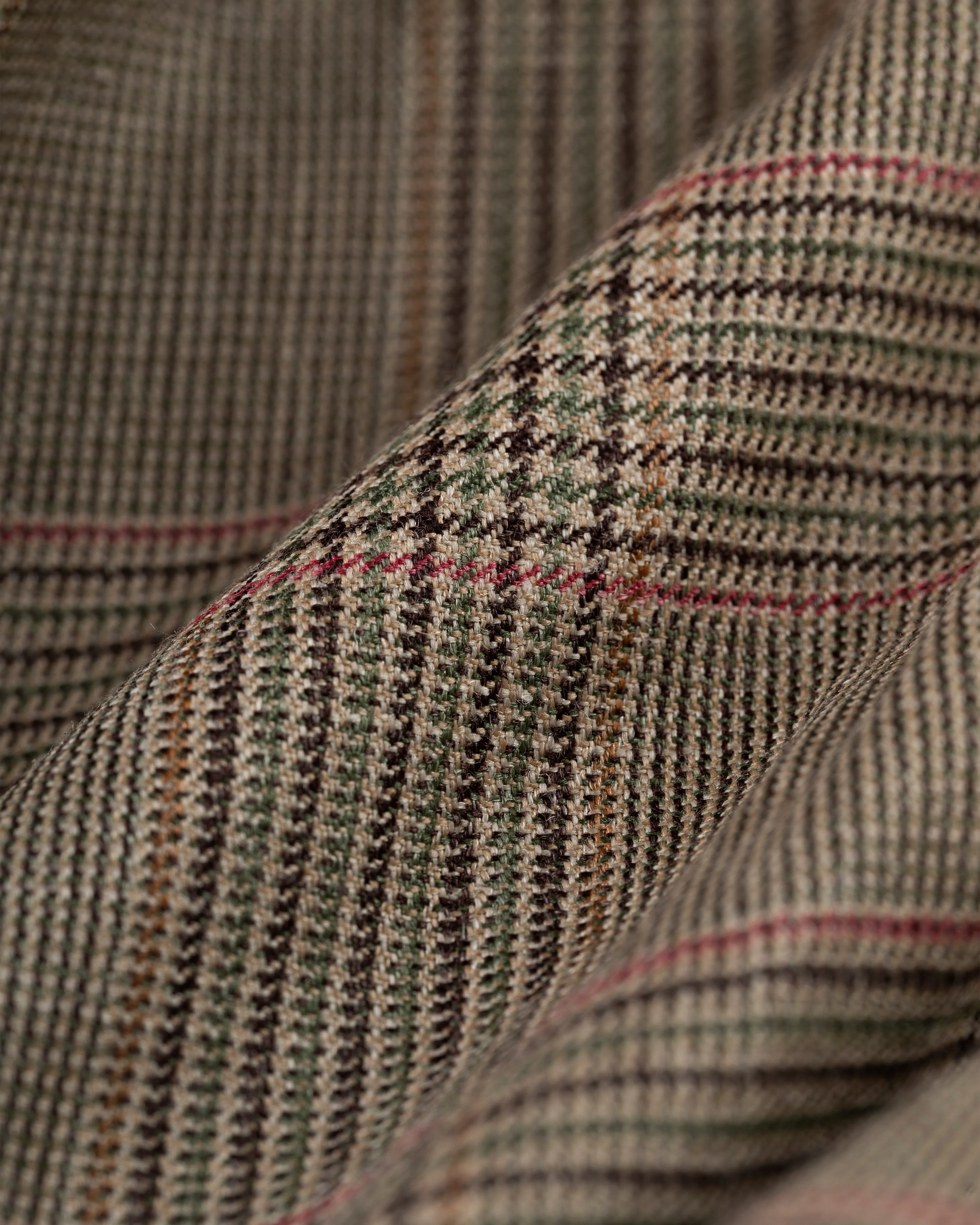 Made-in-Canada Tan & Olive Glen Plaid Wool/Silk/Linen Sport Coat sold by J. Press product image thumbnail 4