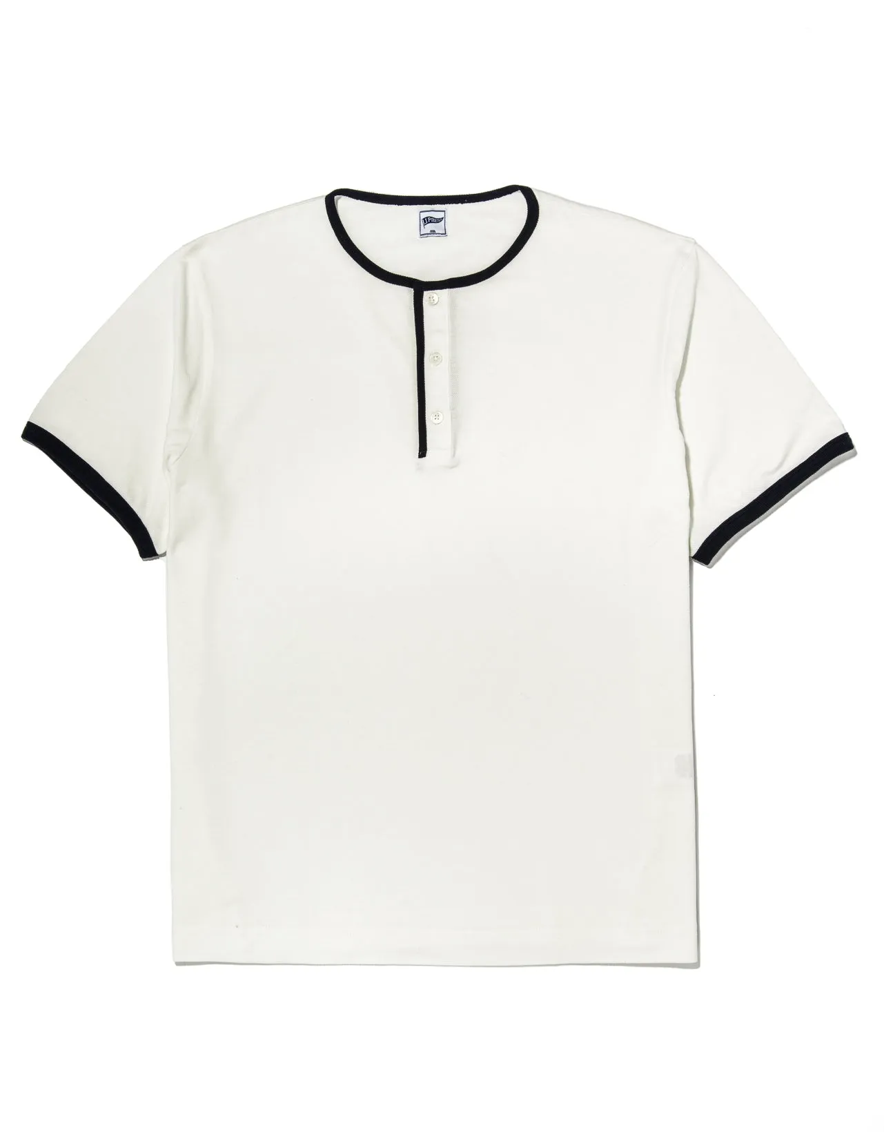 PIQUE HENLEY SHIRT - WHITE sold by J. Press