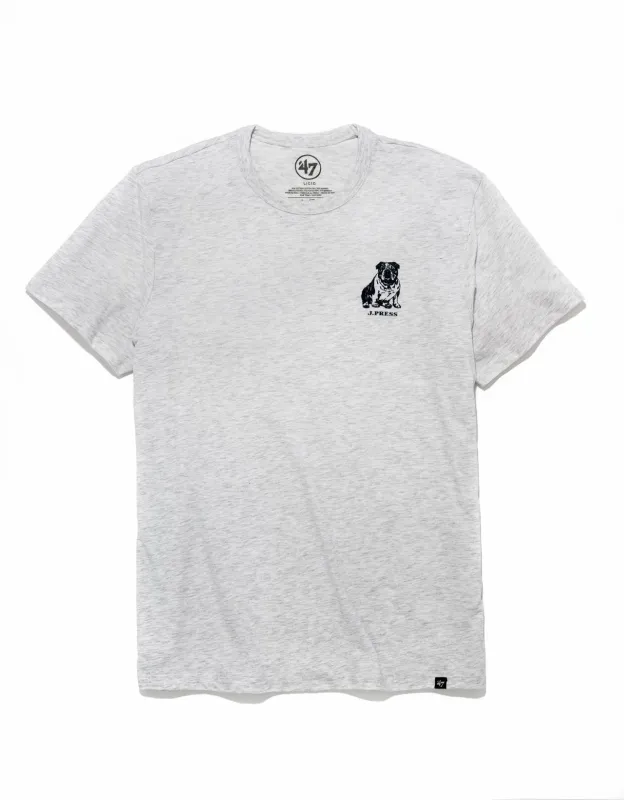 BULLDOG SHORT SLEEVE T SHIRT - GREY sold by J. Press