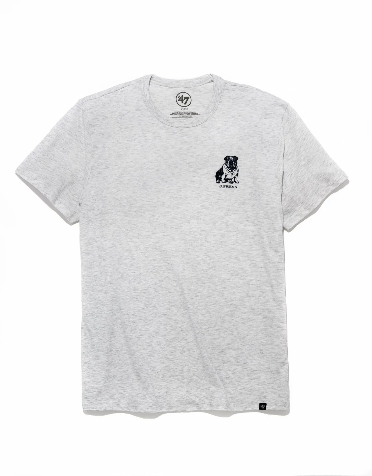 BULLDOG SHORT SLEEVE T SHIRT - GREY sold by J. Press
