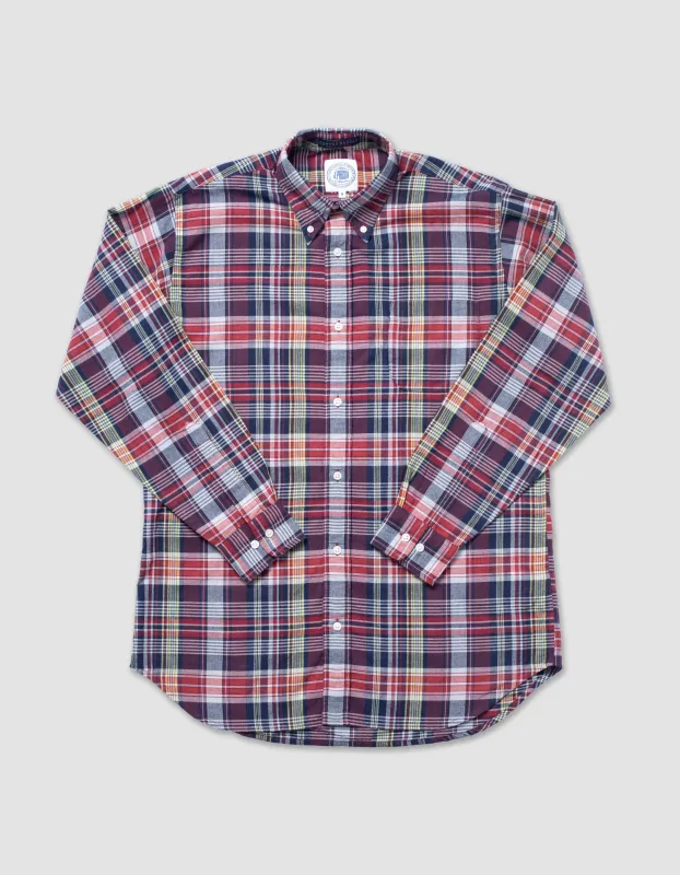 NAVY/YELLOW MADRAS SHIRT sold by J. Press