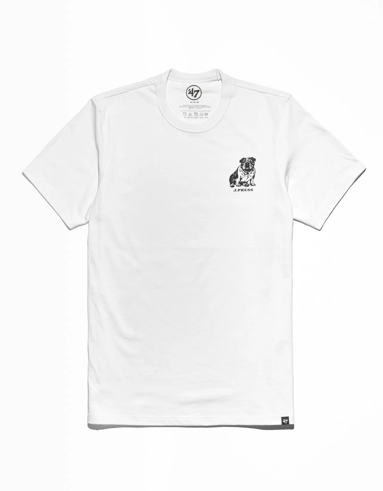 BULLDOG SHORT SLEEVE T SHIRT - WHITE sold by J. Press