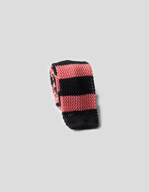Block Stripe Silk Knit Tie sold by J. Press