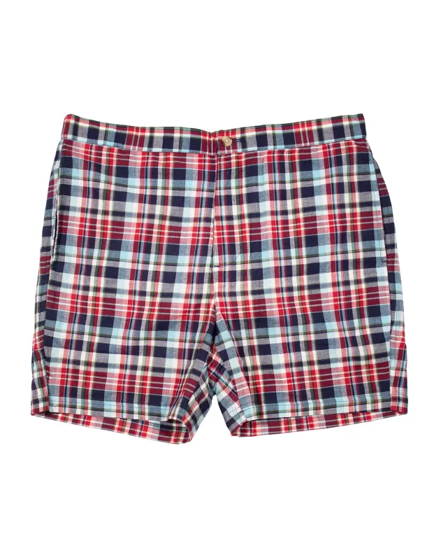 MADRAS PLAID SWIM TRUNKS sold by J. Press