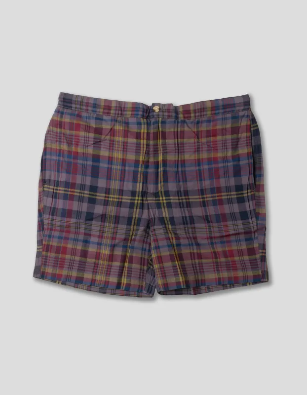 Tea Stained Madras Swim Trunks sold by J. Press