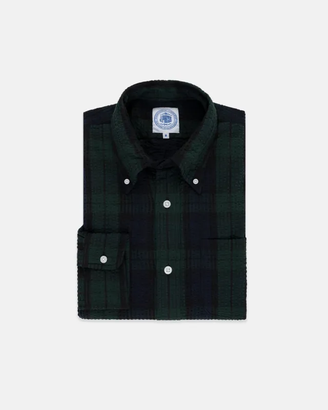 Blackwatch Tartan Seersucker Sport Shirt - Classic Fit sold by J. Press