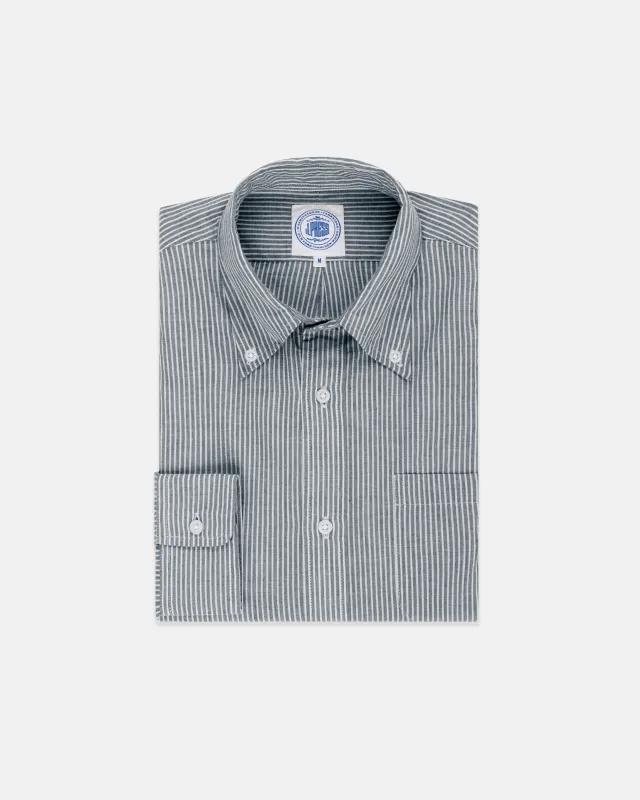BLUE/WHITE BENGAL STRIPE COTTON SHIRT sold by J. Press