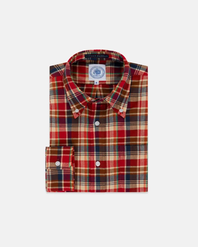 Long Sleeve Madras Button Down Shirt sold by J. Press