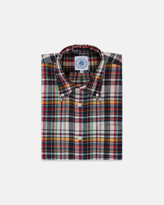 CLASSIC FIT SHORT SLEEVE MADRAS BUTTON DOWN SHIRT sold by J. Press