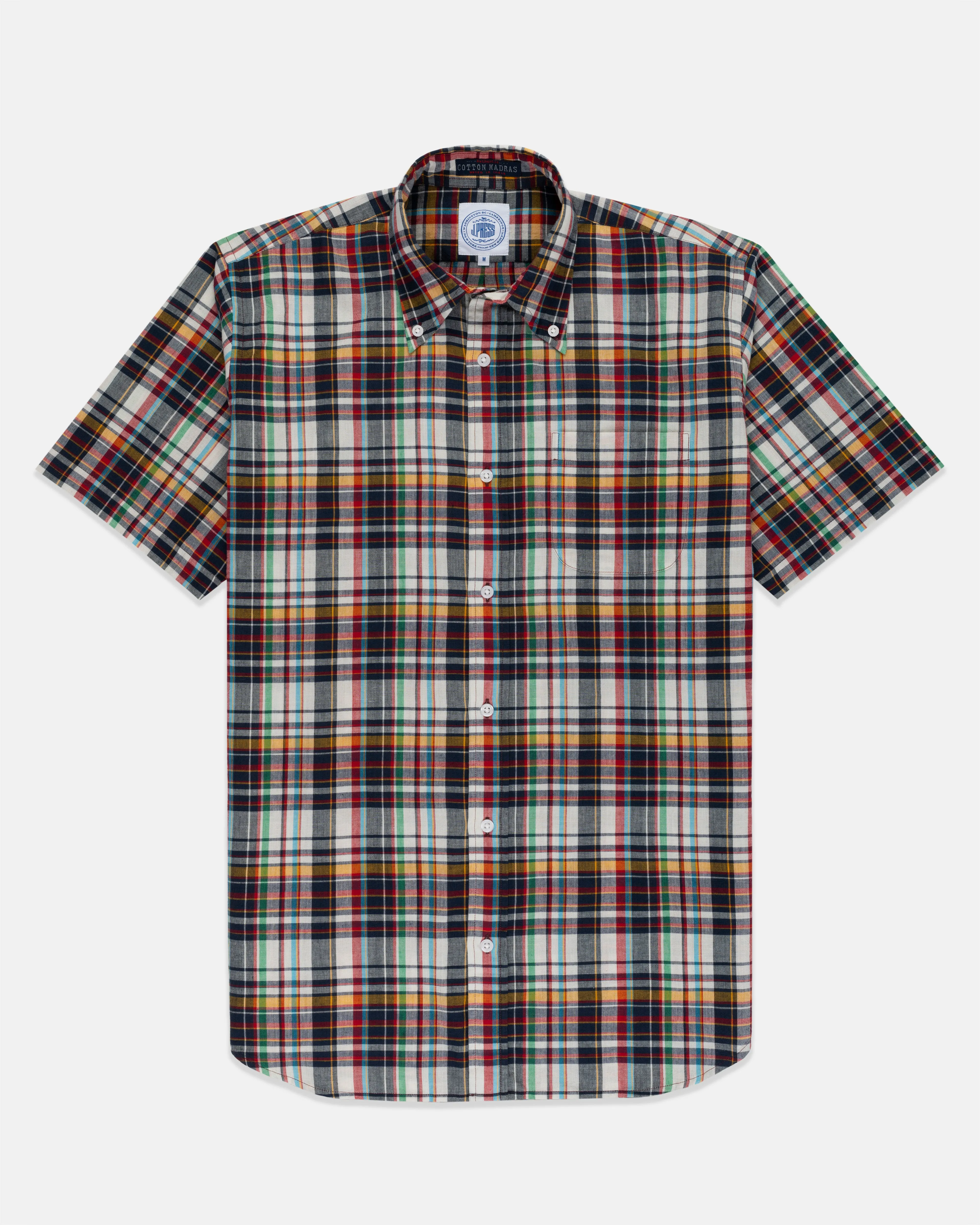 CLASSIC FIT SHORT SLEEVE MADRAS BUTTON DOWN SHIRT sold by J. Press product image thumbnail 2