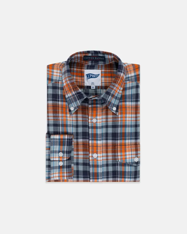 Trim Fit Long Sleeve Madras Button Down Shirt sold by J. Press