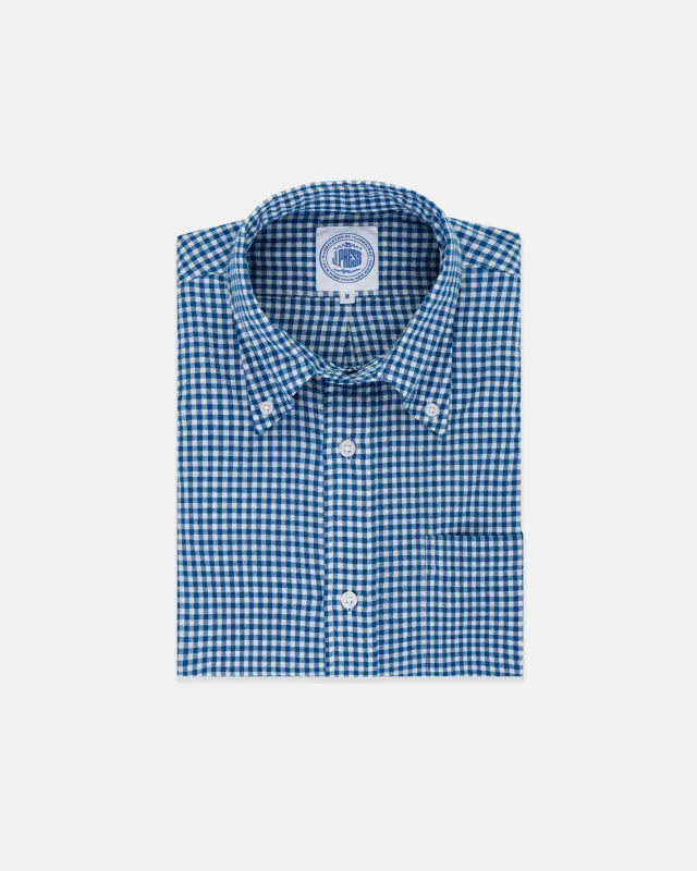 Short Sleeve Gingham Sport Shirt - Classic Fit sold by J. Press