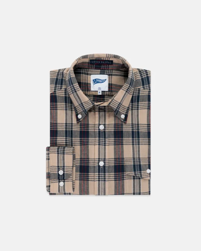 Madras Button Down Shirt - Trim Fit sold by J. Press
