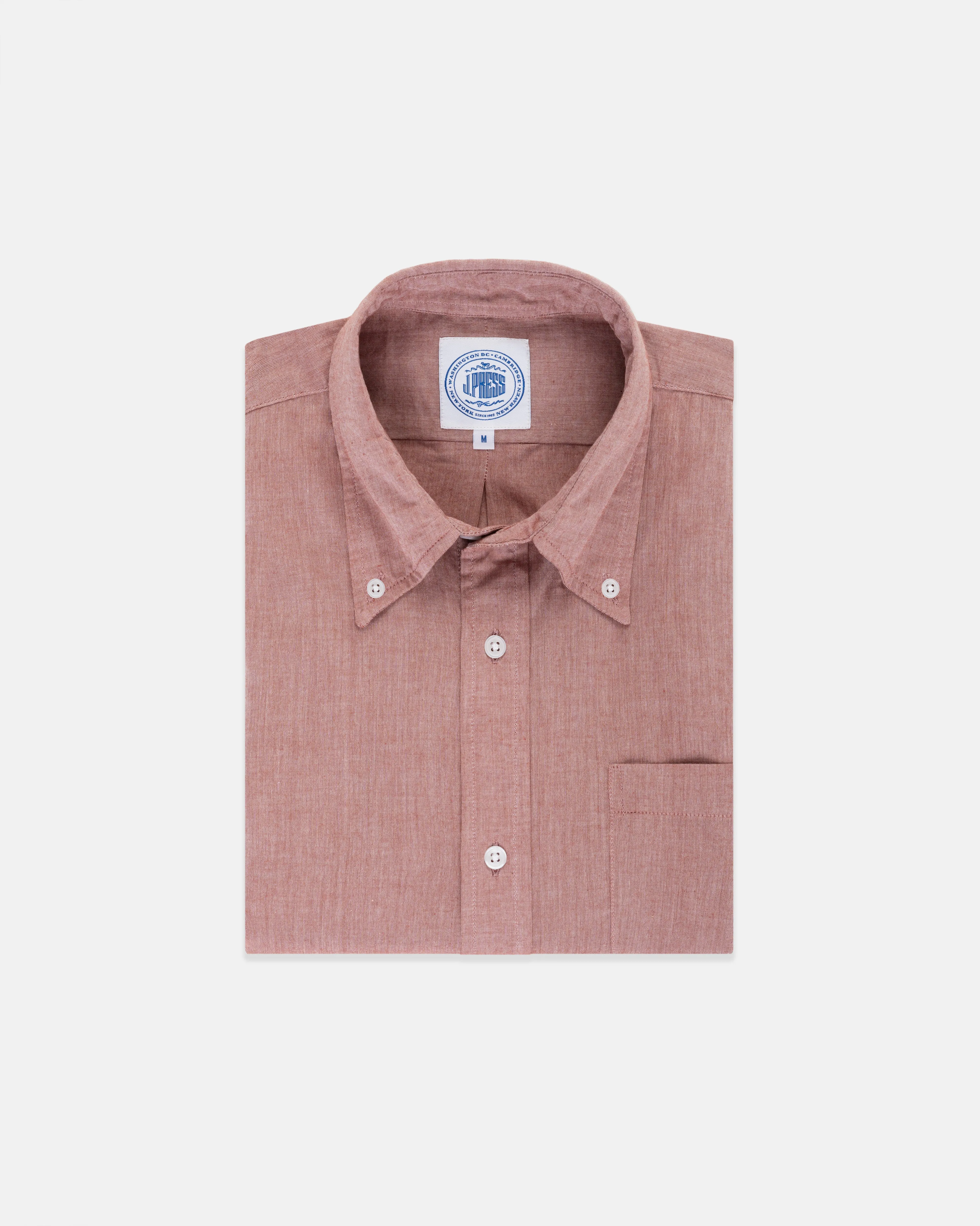 Short Sleeve Chambray Striped Shirt - Classic Fit sold by J. Press