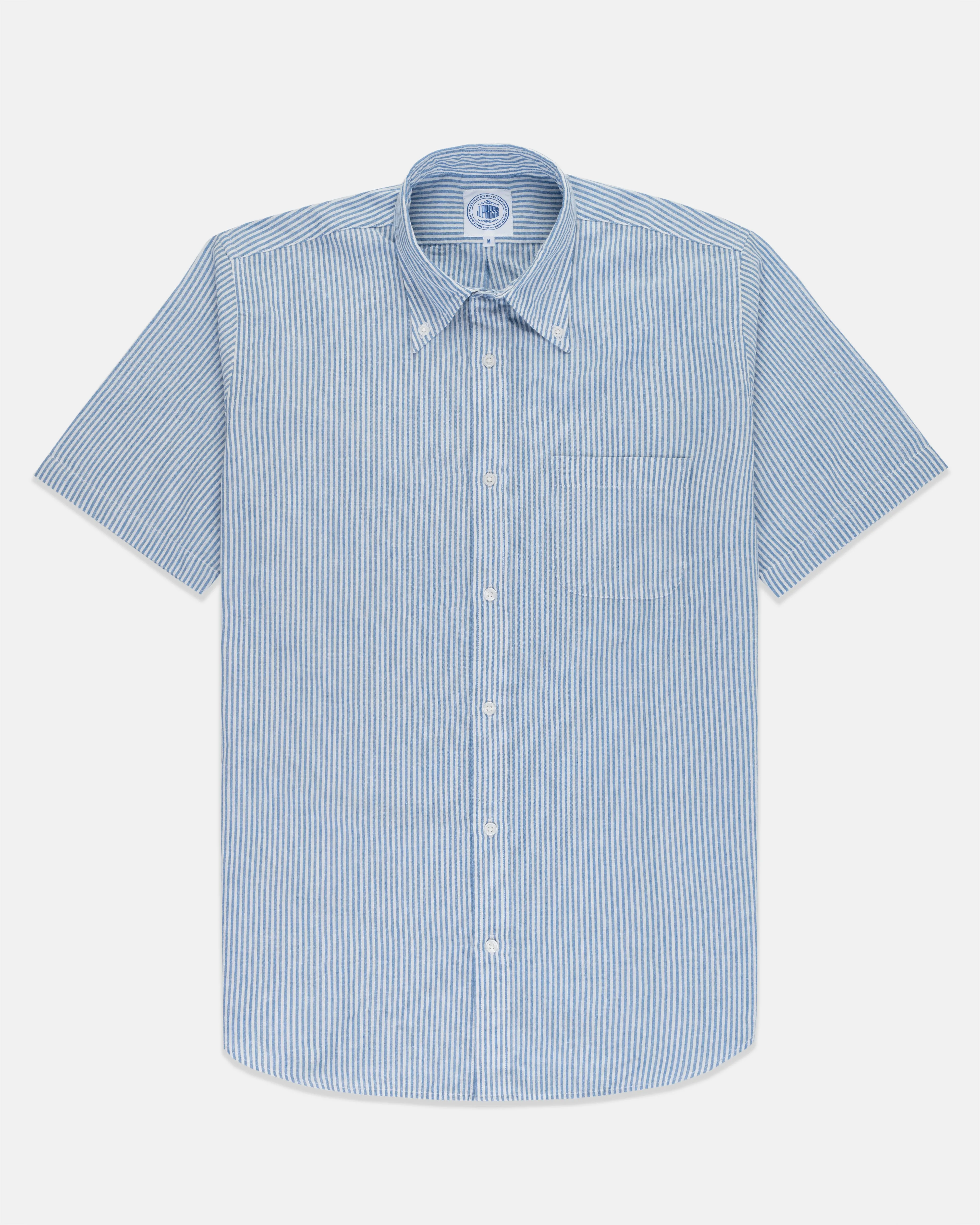 Short Sleeve Chambray Striped Shirt - Classic Fit sold by J. Press product image thumbnail 2