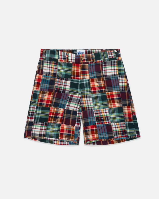 TRIM FIT MADRAS PATCHWORK SHORTS sold by J. Press