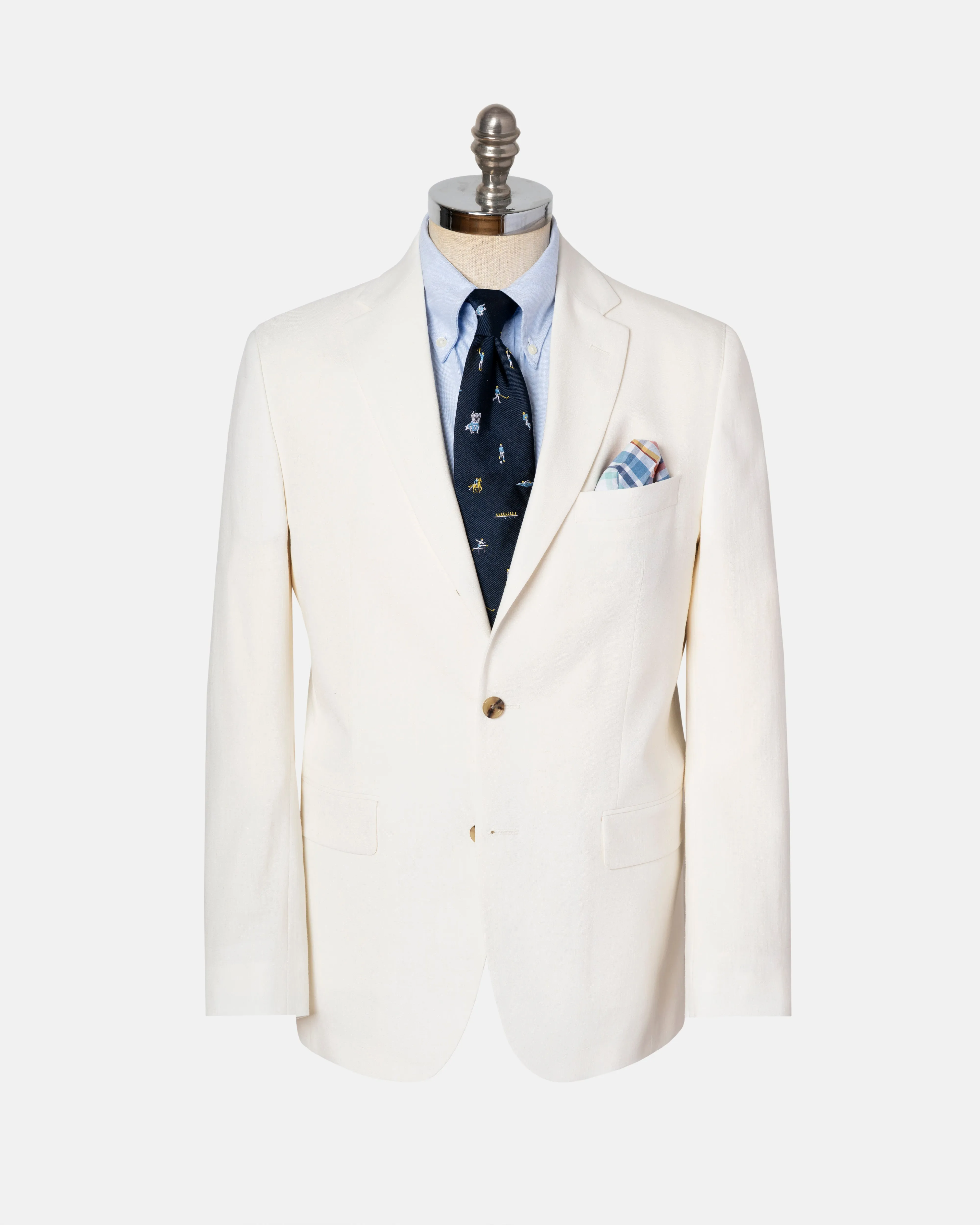 White Crash Linen Sport Coat sold by J. Press