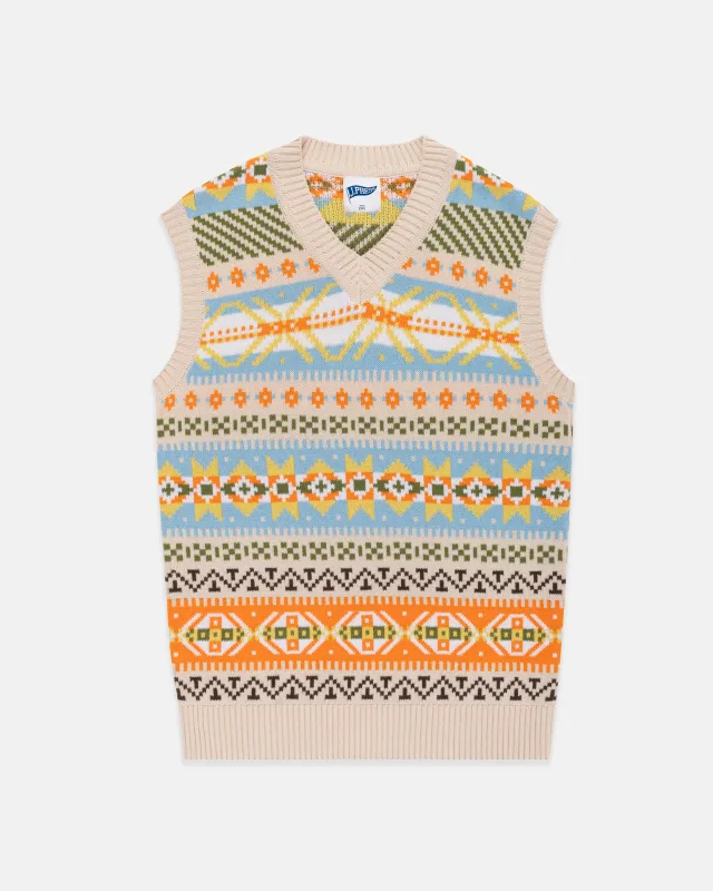Cotton Fair Isle Sweater Vest - Trim Fit sold by J. Press