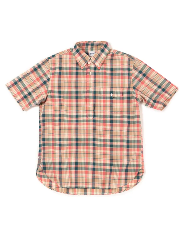 Trim Fit Short Sleeve Madras Popover Shirt sold by J. Press