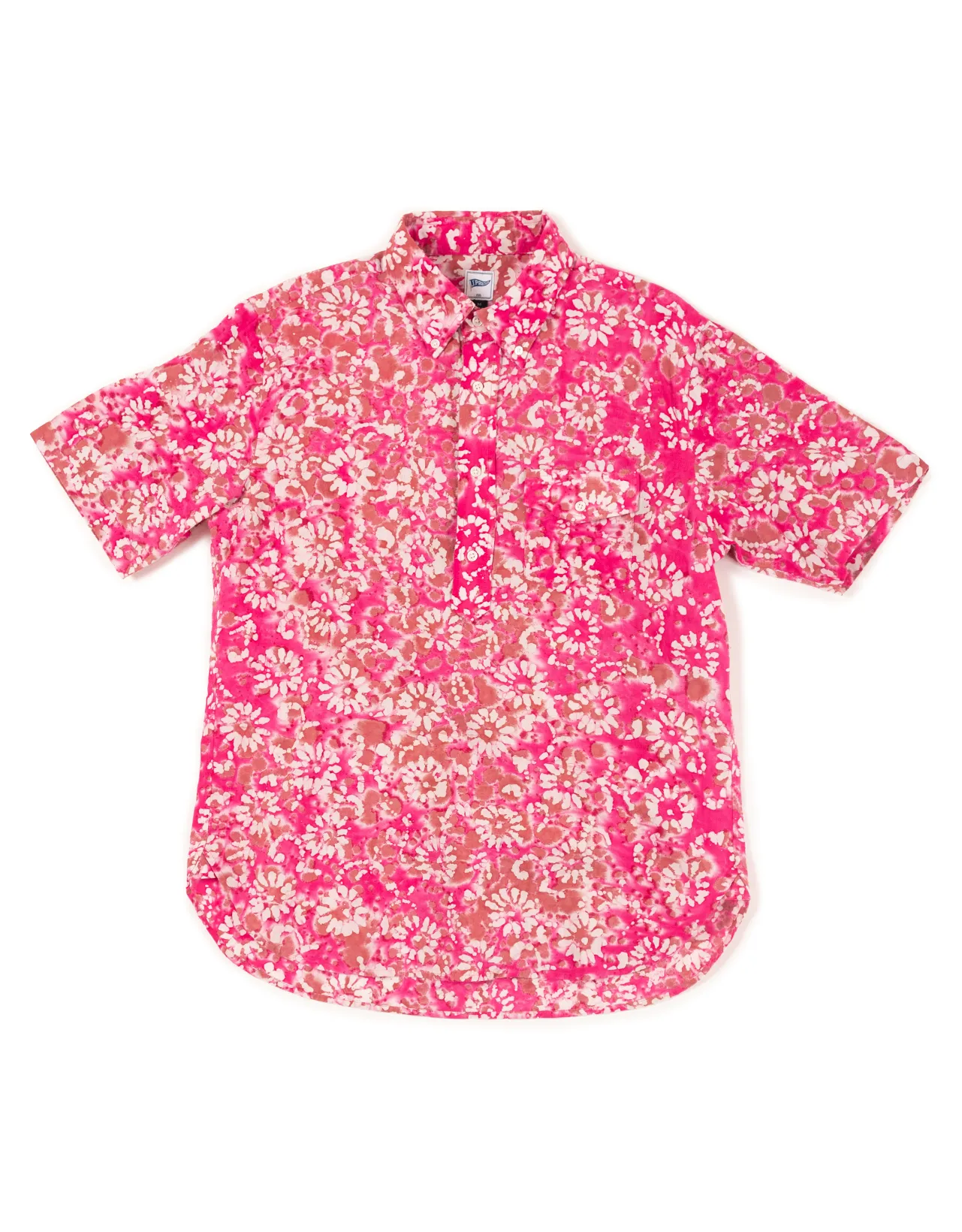 Trim Fit Short Sleeve Batik Print Popover Shirt sold by J. Press
