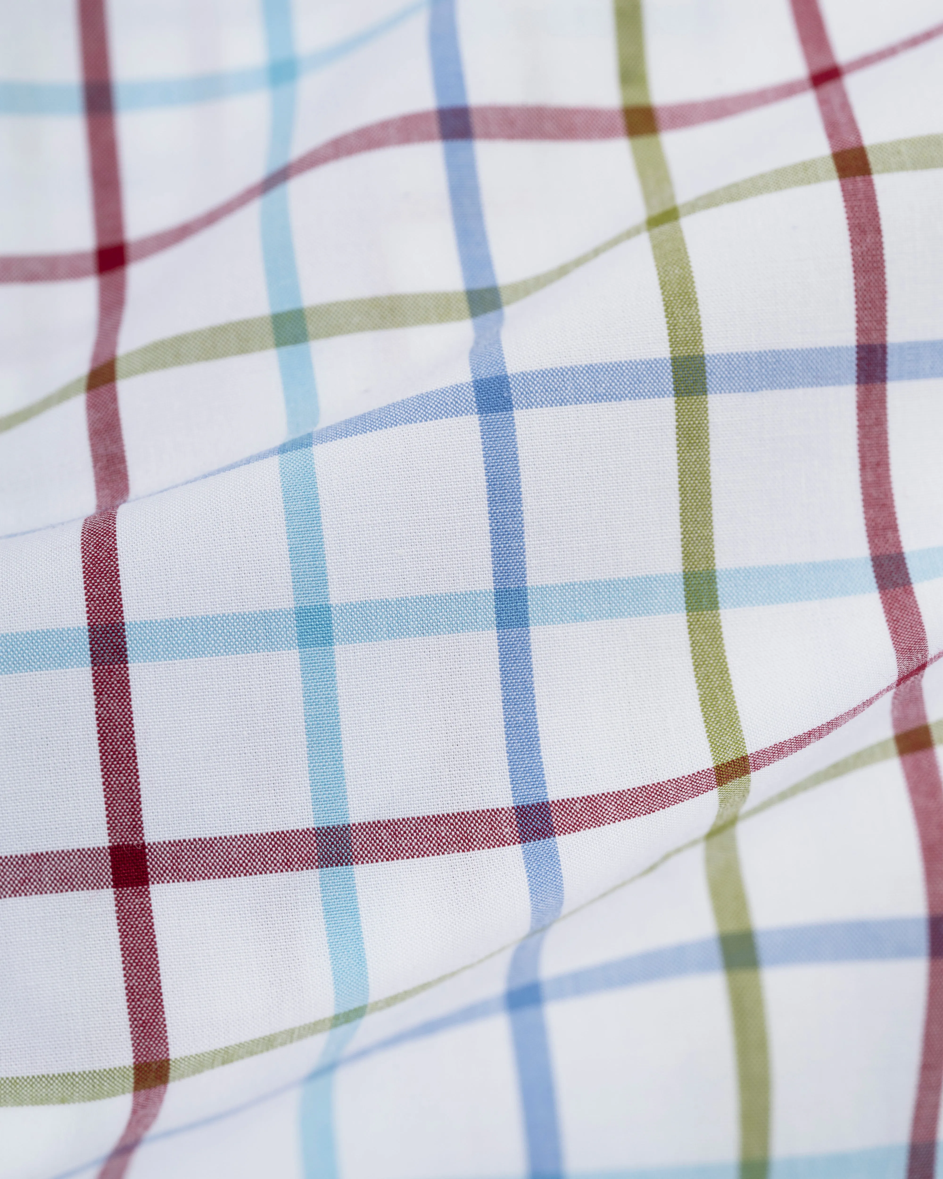 Olive & Burgundy Tattersall Button Down Sport Shirt - Classic Fit sold by J. Press product image thumbnail 3