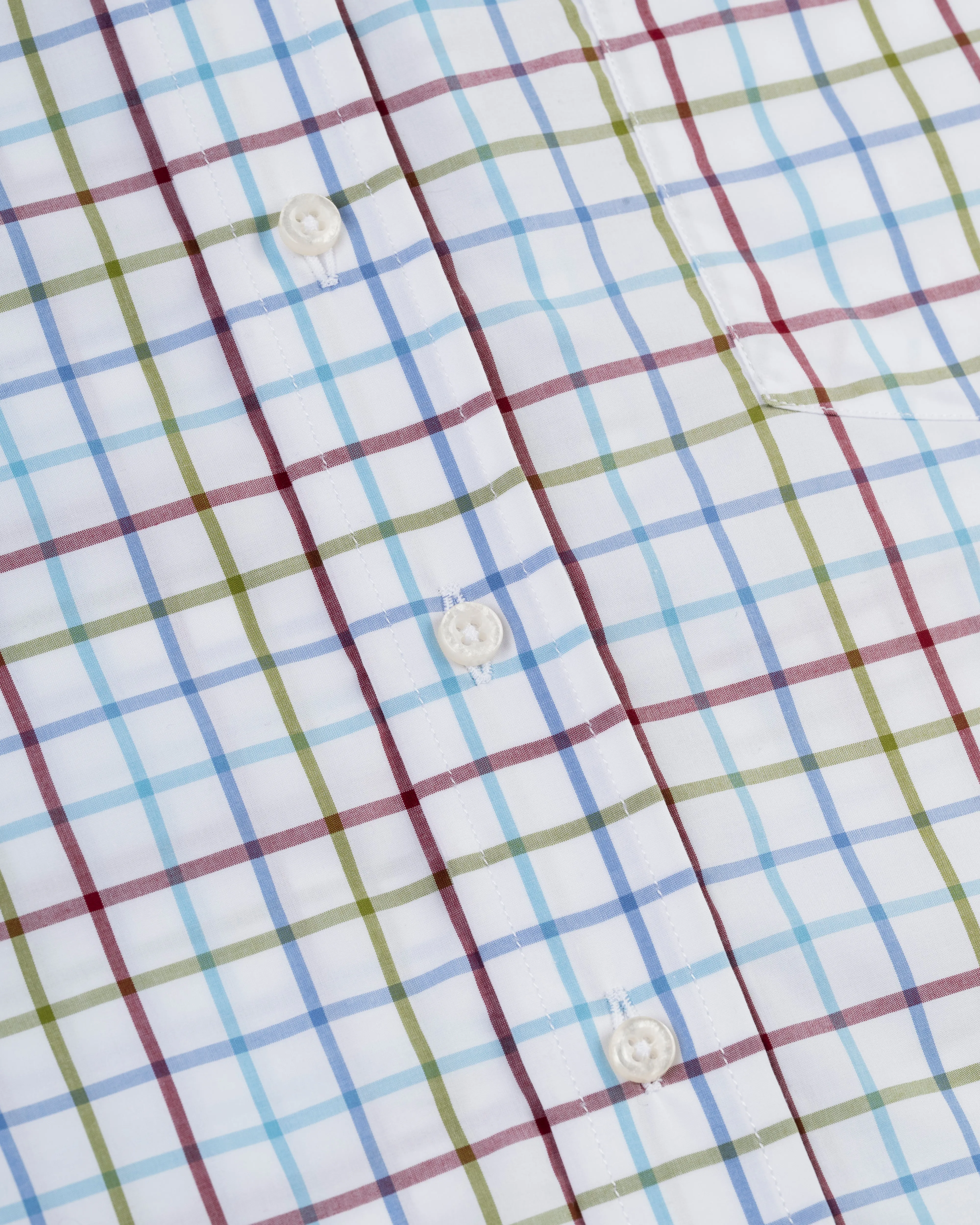 Olive & Burgundy Tattersall Button Down Sport Shirt - Classic Fit sold by J. Press product image thumbnail 2