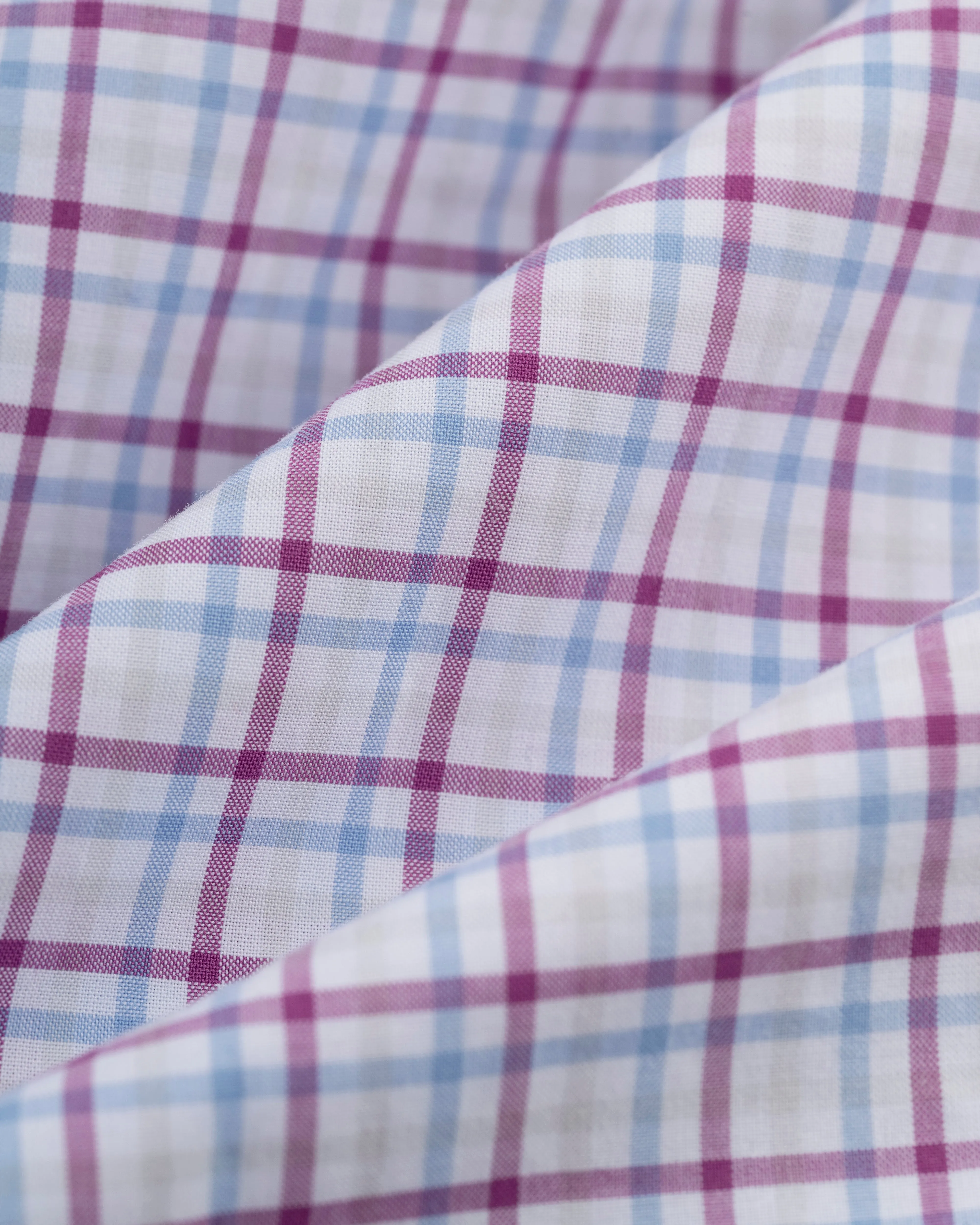Berry & Blue Checked Button Down Sport Shirt - Classic Fit sold by J. Press product image thumbnail 3