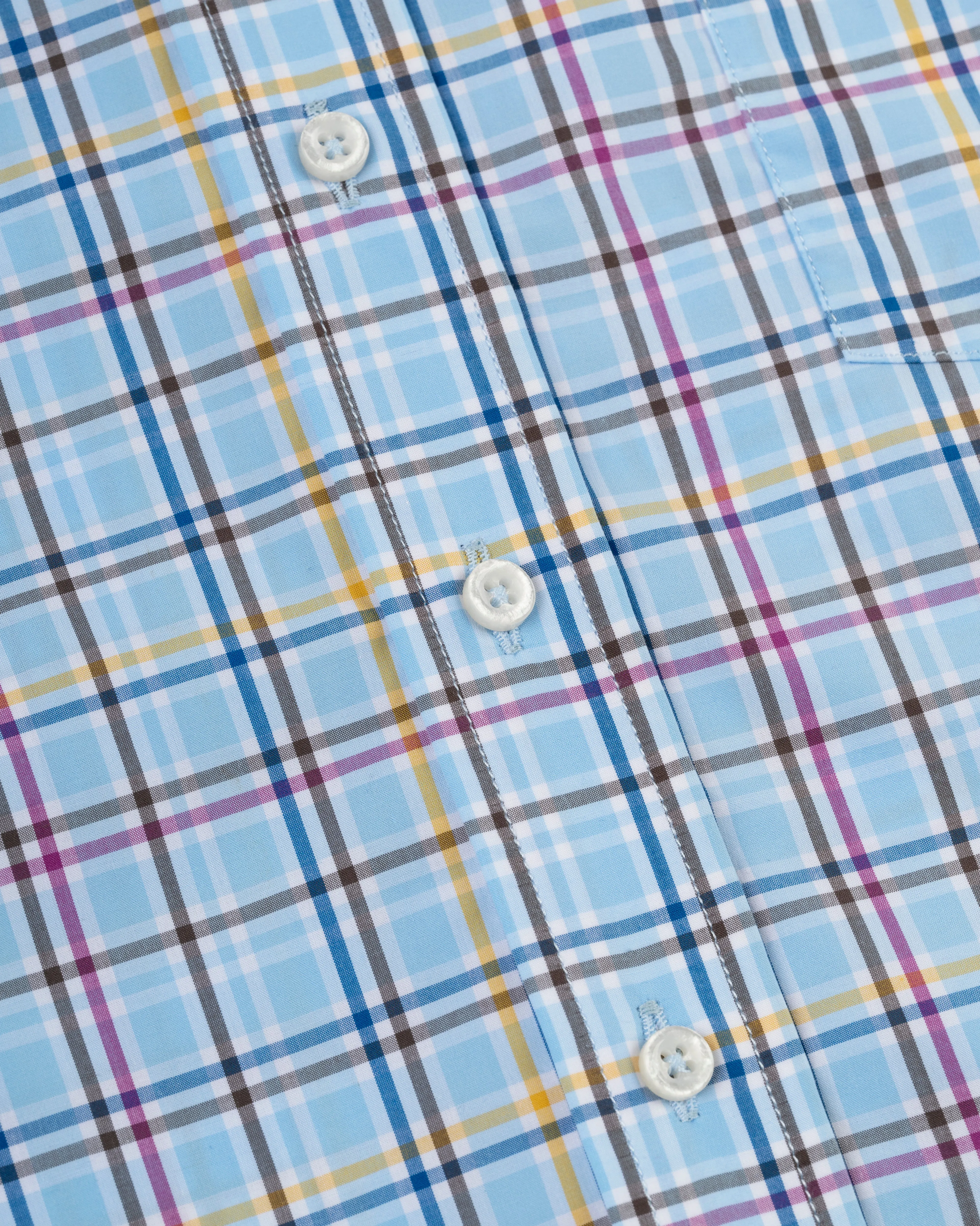 Blue Large Windowpane Button Down Sport Shirt - Classic Fit sold by J. Press product image thumbnail 2