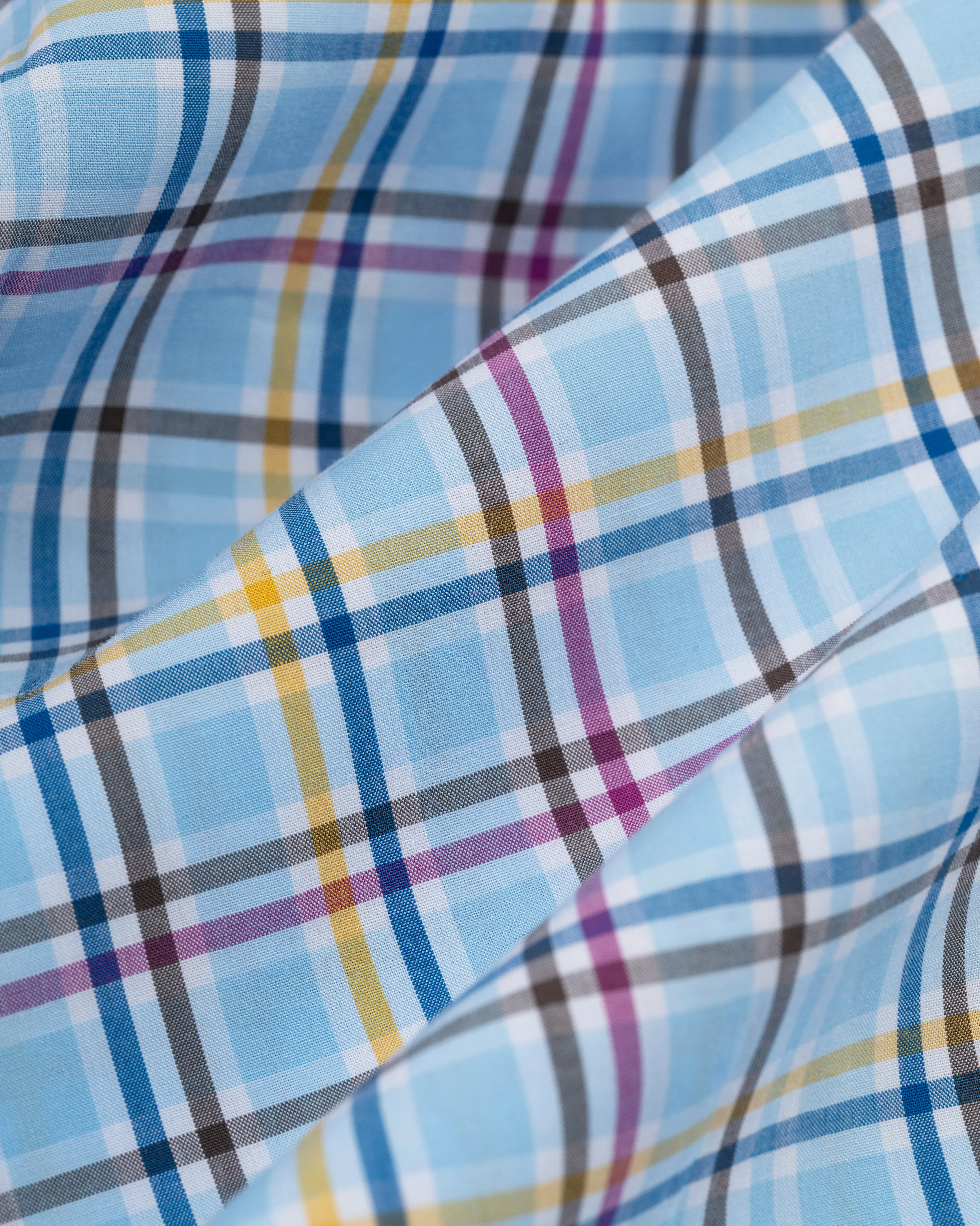 Blue Large Windowpane Button Down Sport Shirt - Classic Fit sold by J. Press product image thumbnail 3