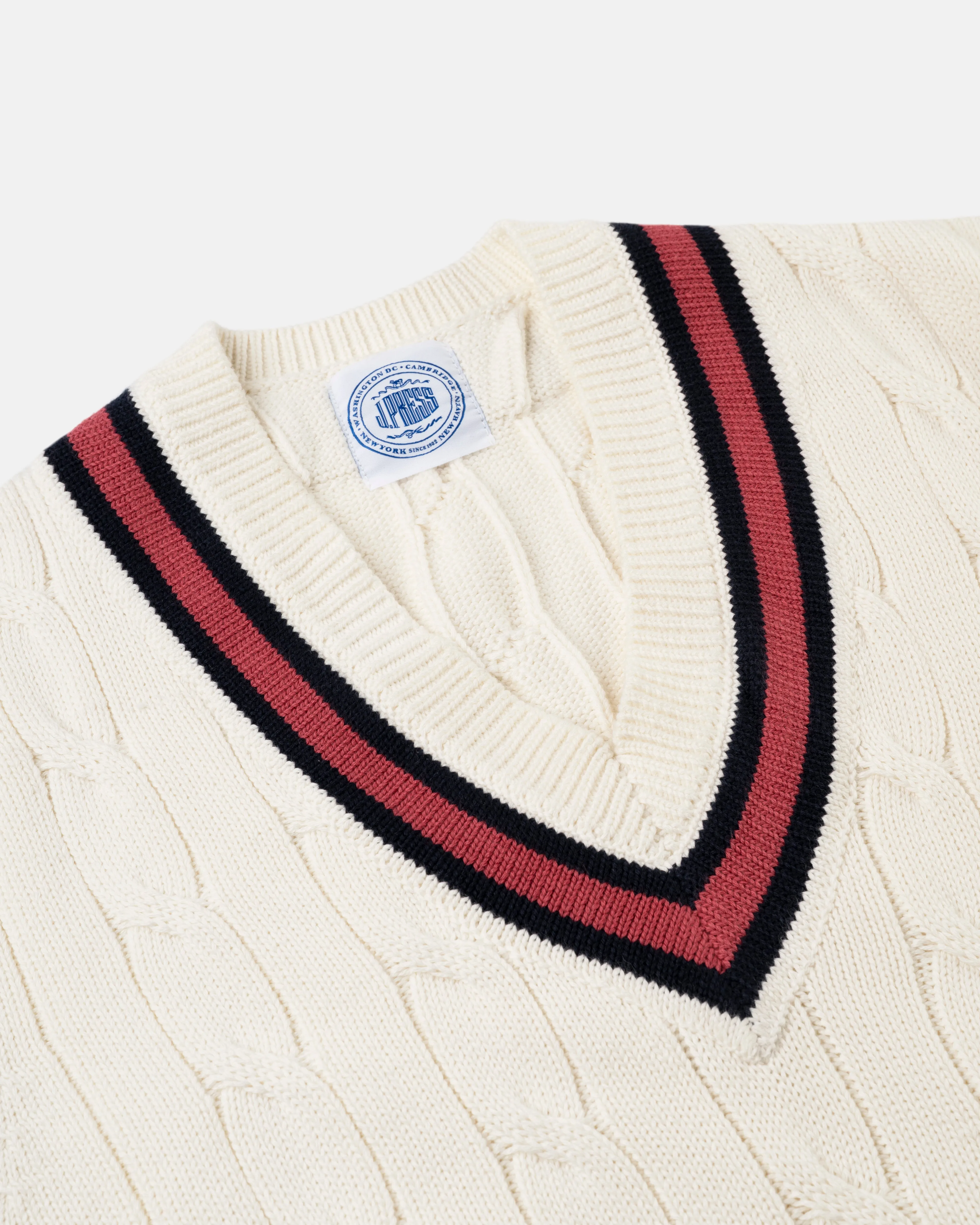 Cotton Cableknit Cricket Sweater - Trim Fit sold by J. Press product image thumbnail 4