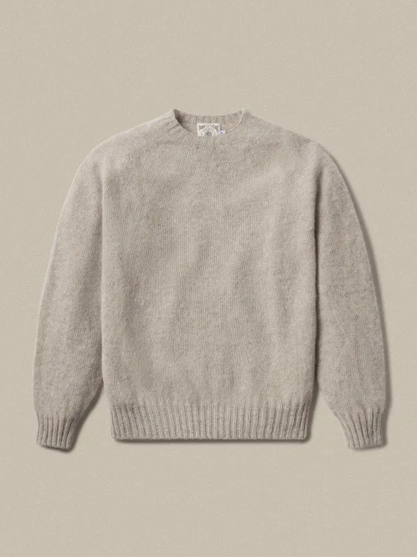 J.PRESS X BUCK MASON SHAGGY DOG SWEATER - NATURAL sold by J. Press