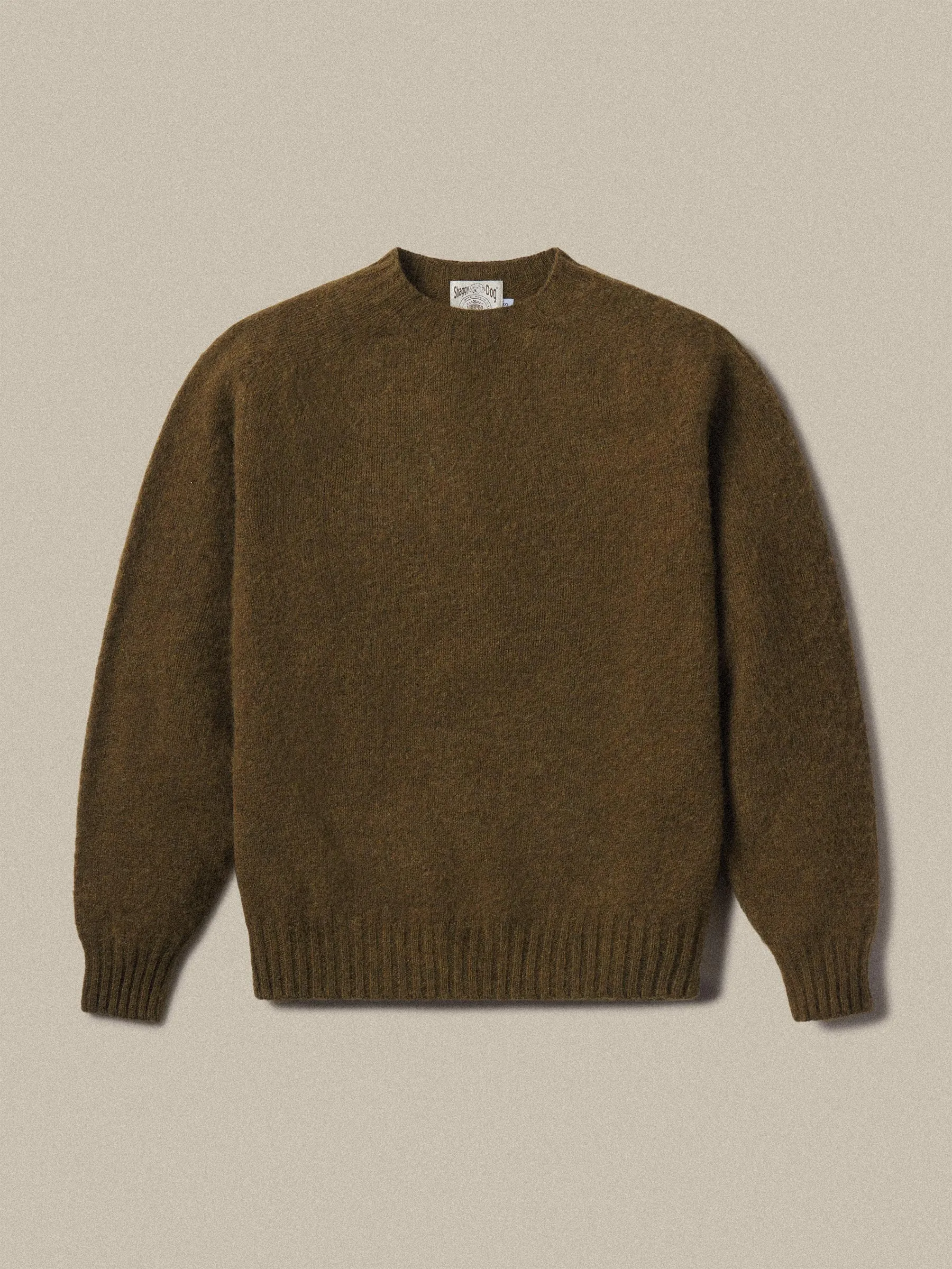 J.PRESS X BUCK MASON SHAGGY DOG SWEATER - DARK OLIVE sold by J. Press