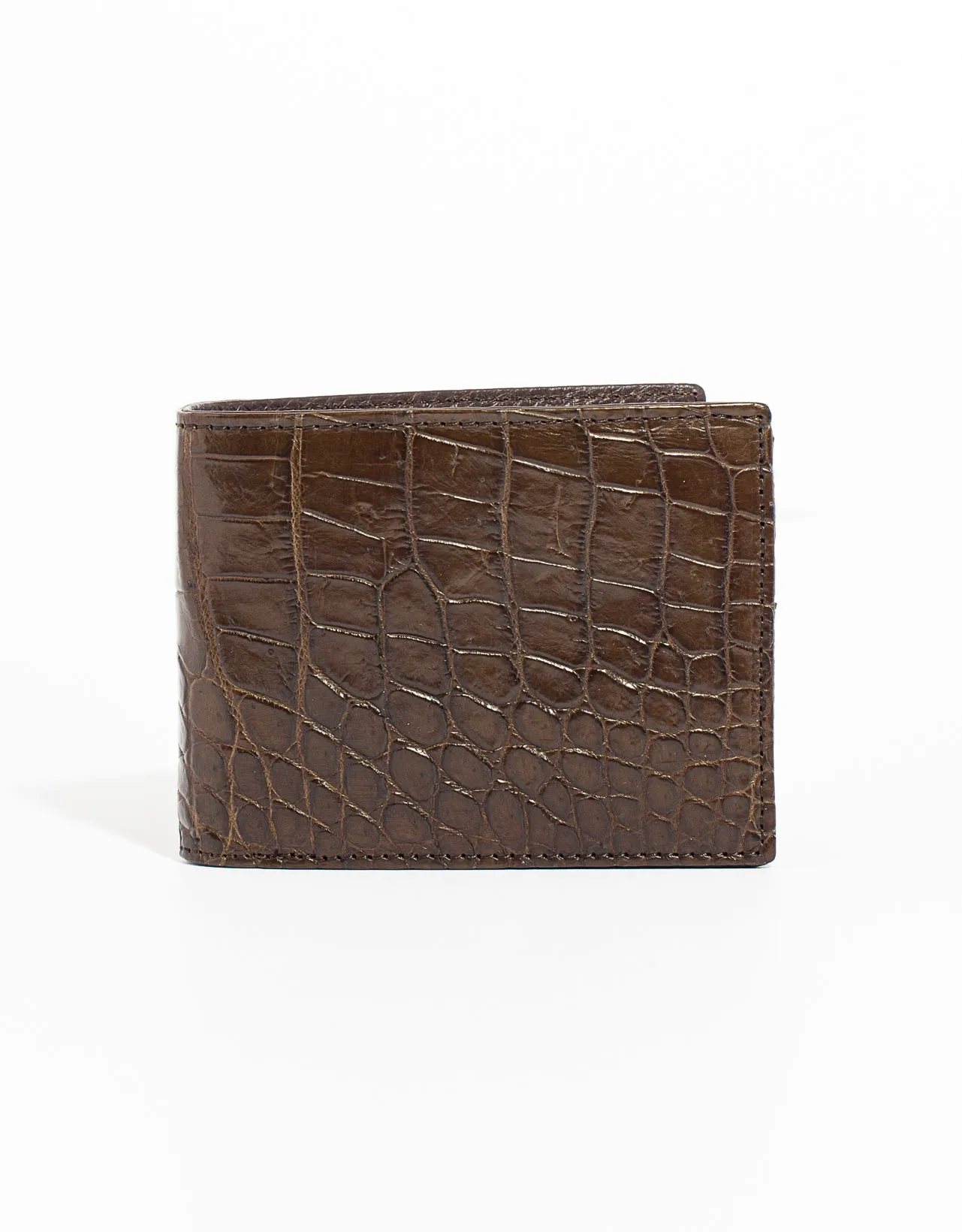 Crocodile Brown Bifold Wallet sold by J. Press