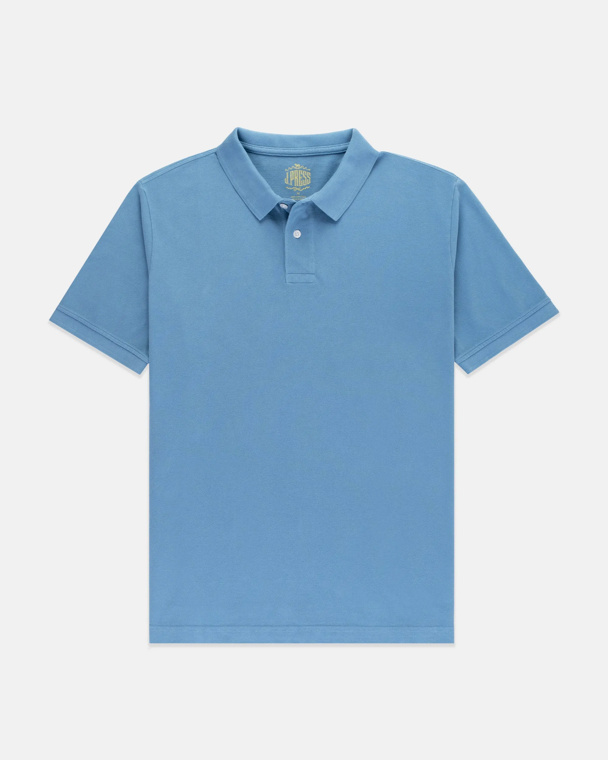Slate Blue Cotton Pique Polo - Classic Fit sold by J. Press