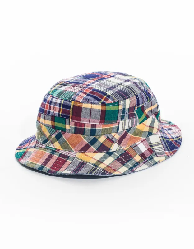 PATCHWORK MADRAS REVERSIBLE BUCKET HAT sold by J. Press