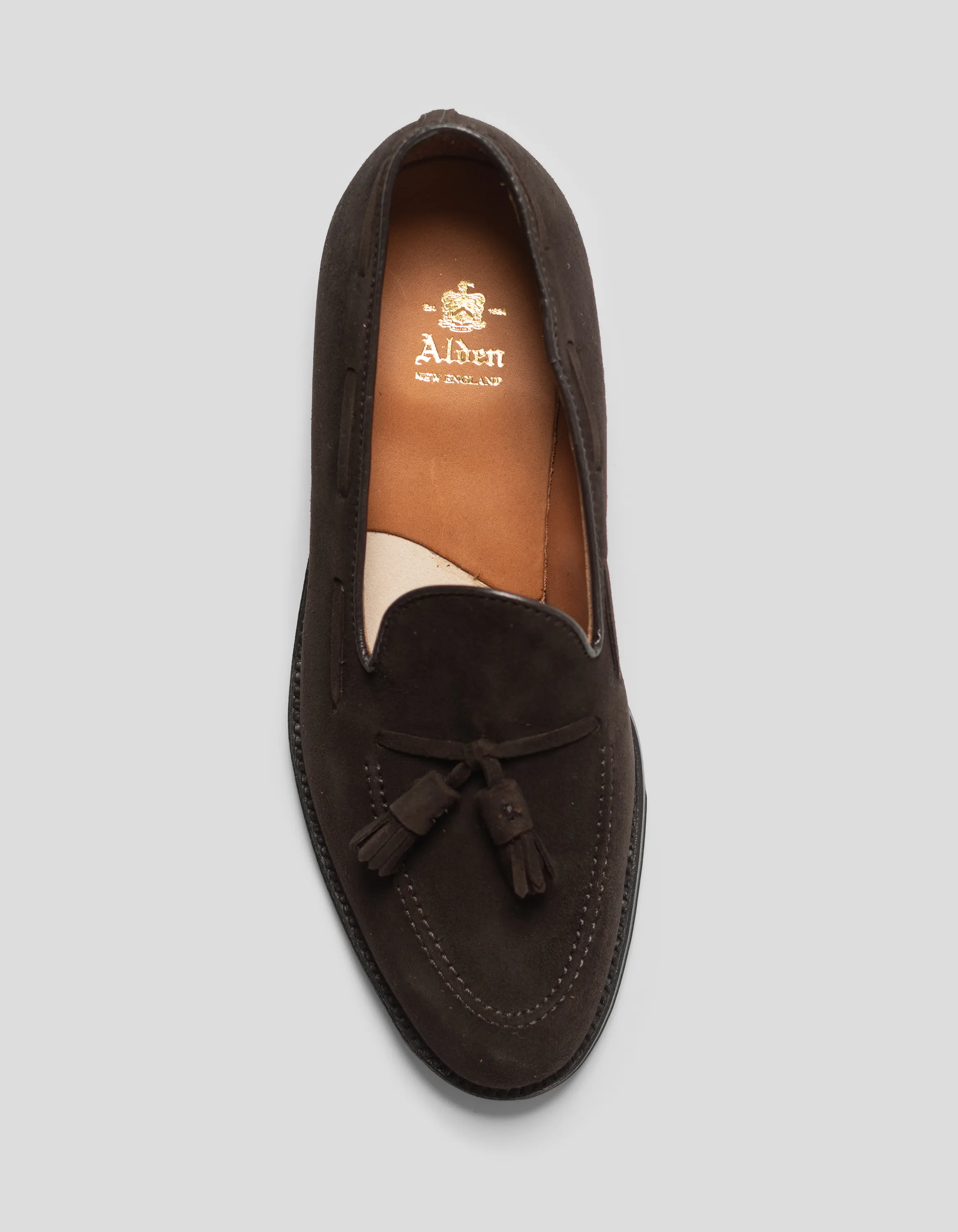 Made-in-America Mocha Suede Tassel Loafer sold by J. Press product image thumbnail 2