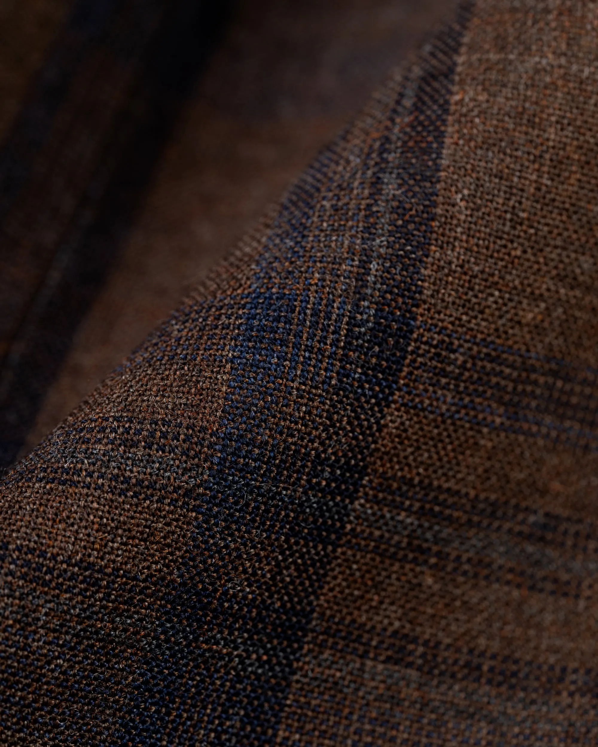 Made-in-USA Brown & Navy Windowpane Fox Air Wool Sport Coat sold by J. Press product image thumbnail 4