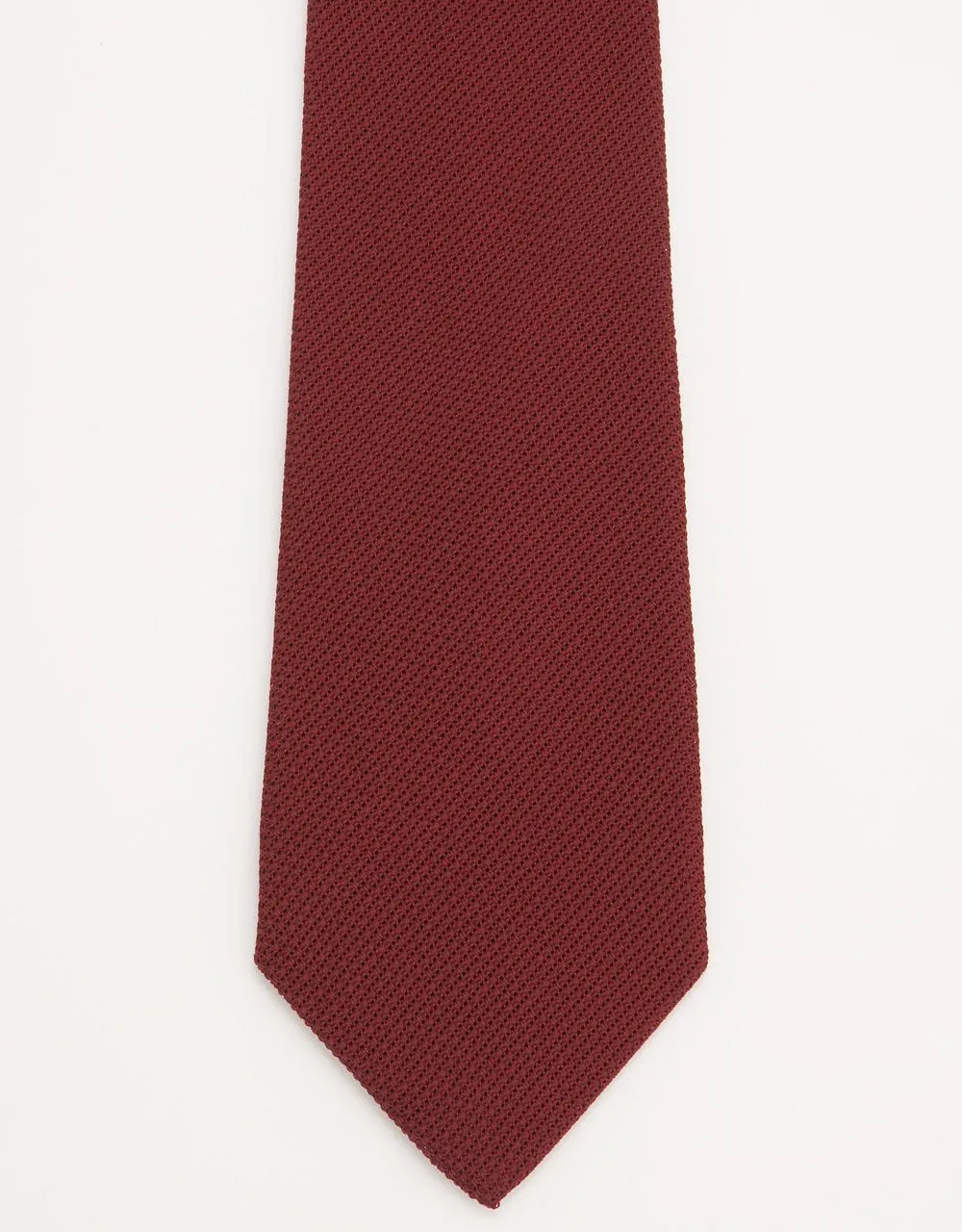 Made-in-England Solid Burgundy Grenadine Tie sold by J. Press product image thumbnail 2
