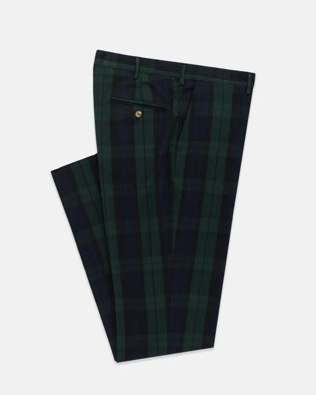 Blackwatch Tartan Seersucker Trousers sold by J. Press