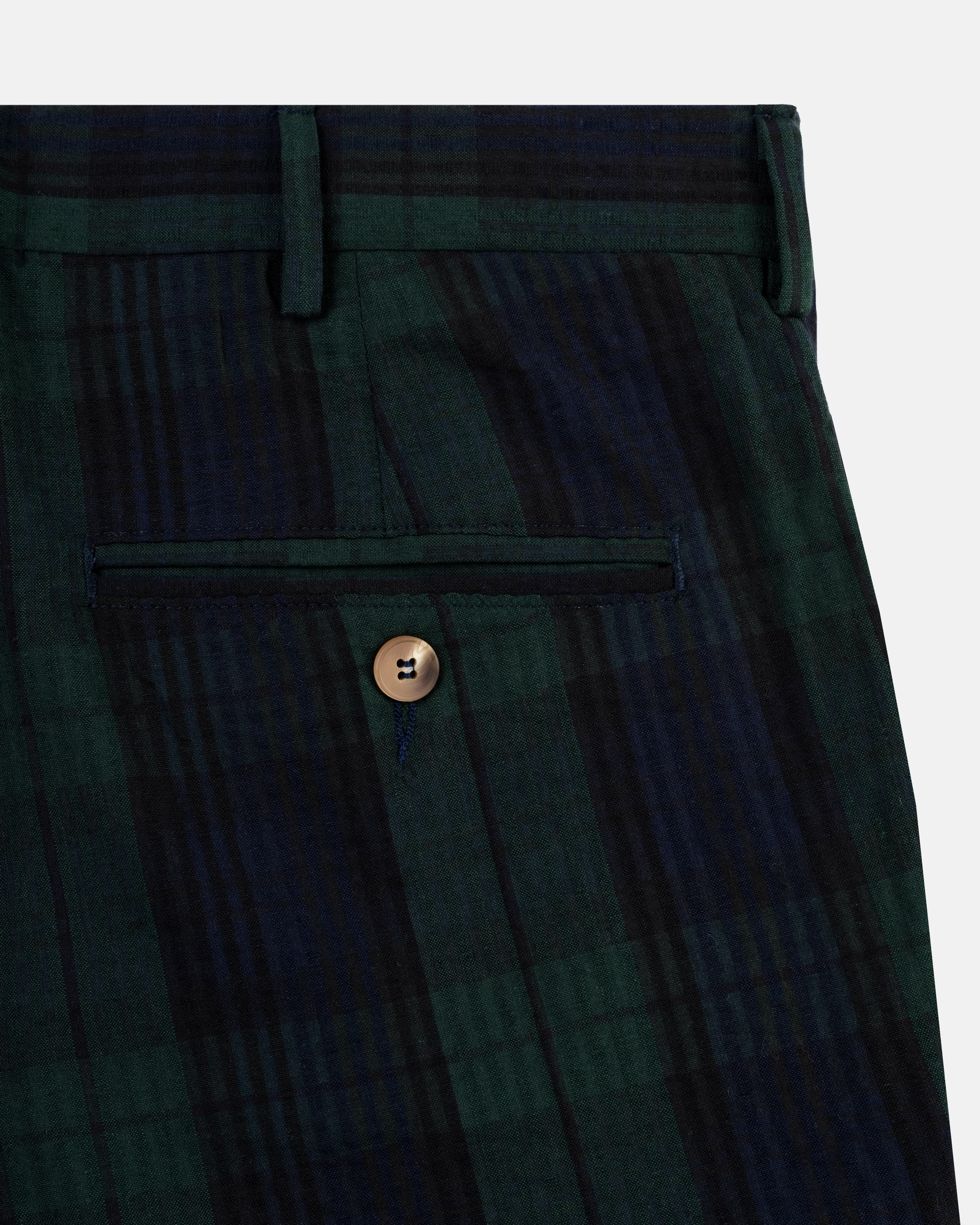Made-in-USA Black Watch Tartan Seersucker Trouser sold by J. Press product image thumbnail 3