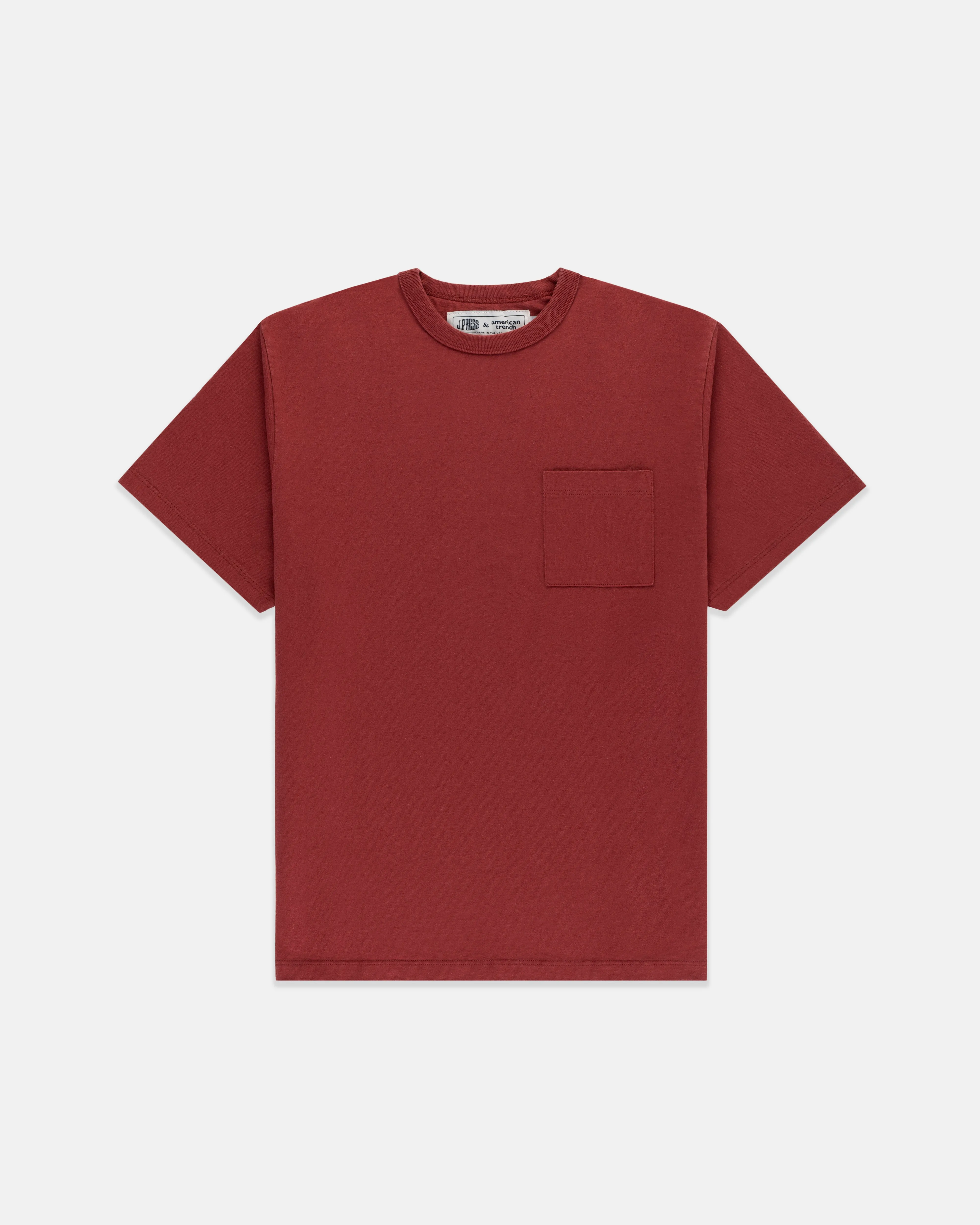 Made-in-USA Red Pocket Tee sold by J. Press